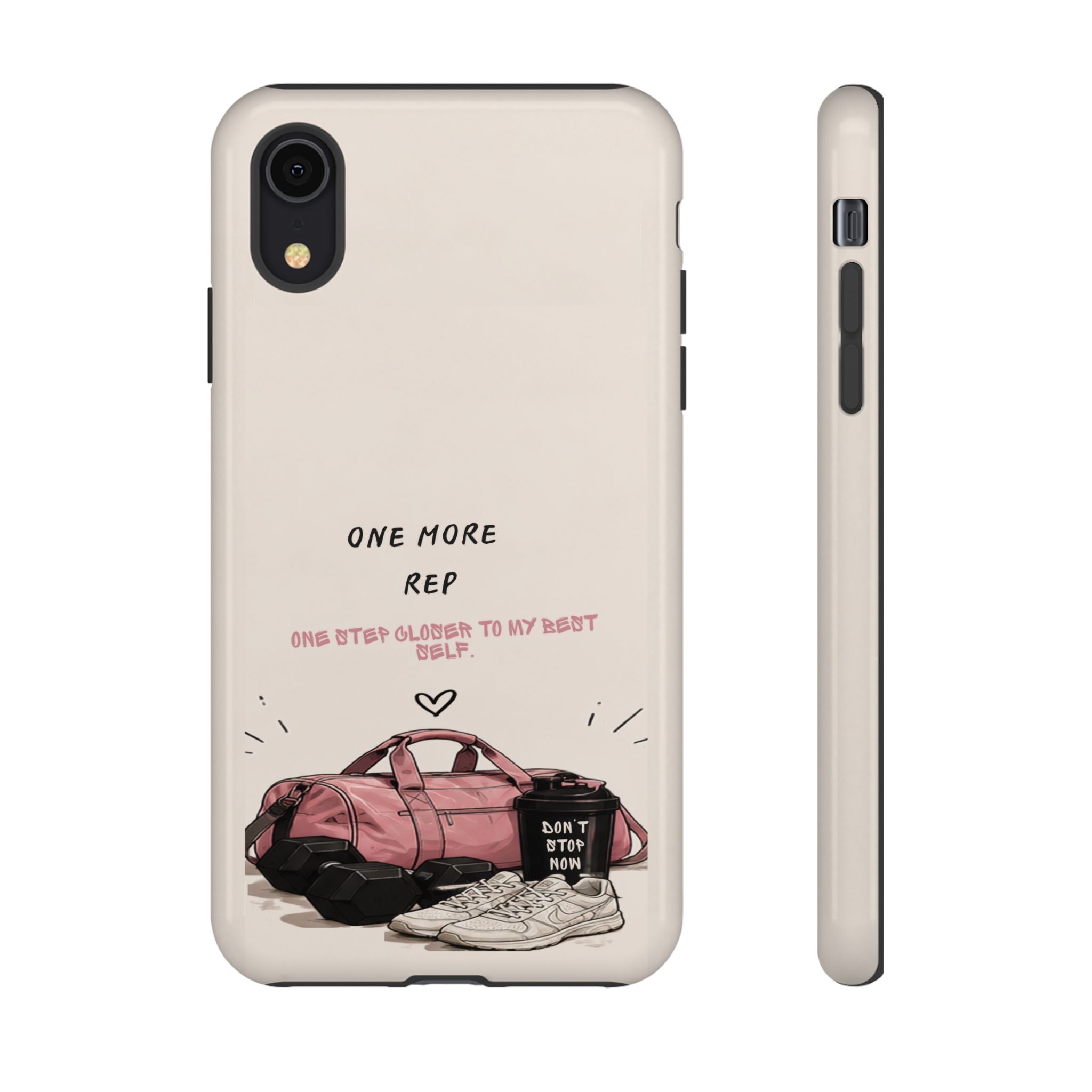 Gym Phone Case — "One More Rep" Workout Duffle & Sneakers Protective Case