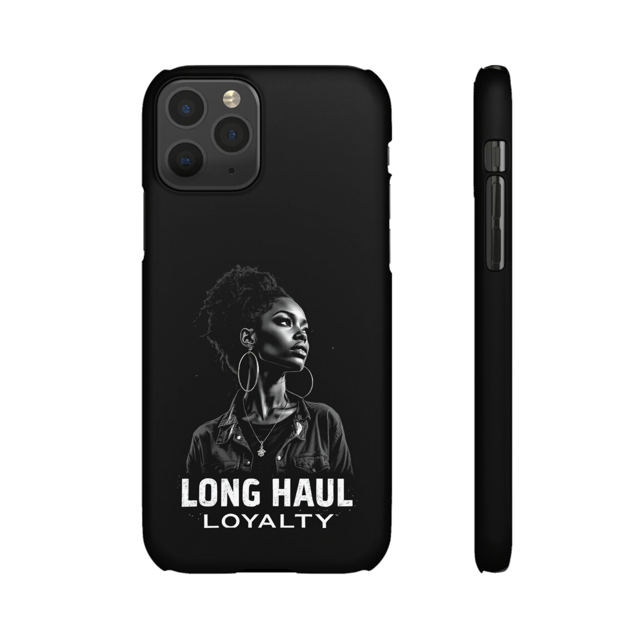Phone Case — "Long Haul Loyalty" Black Portrait Snap Case