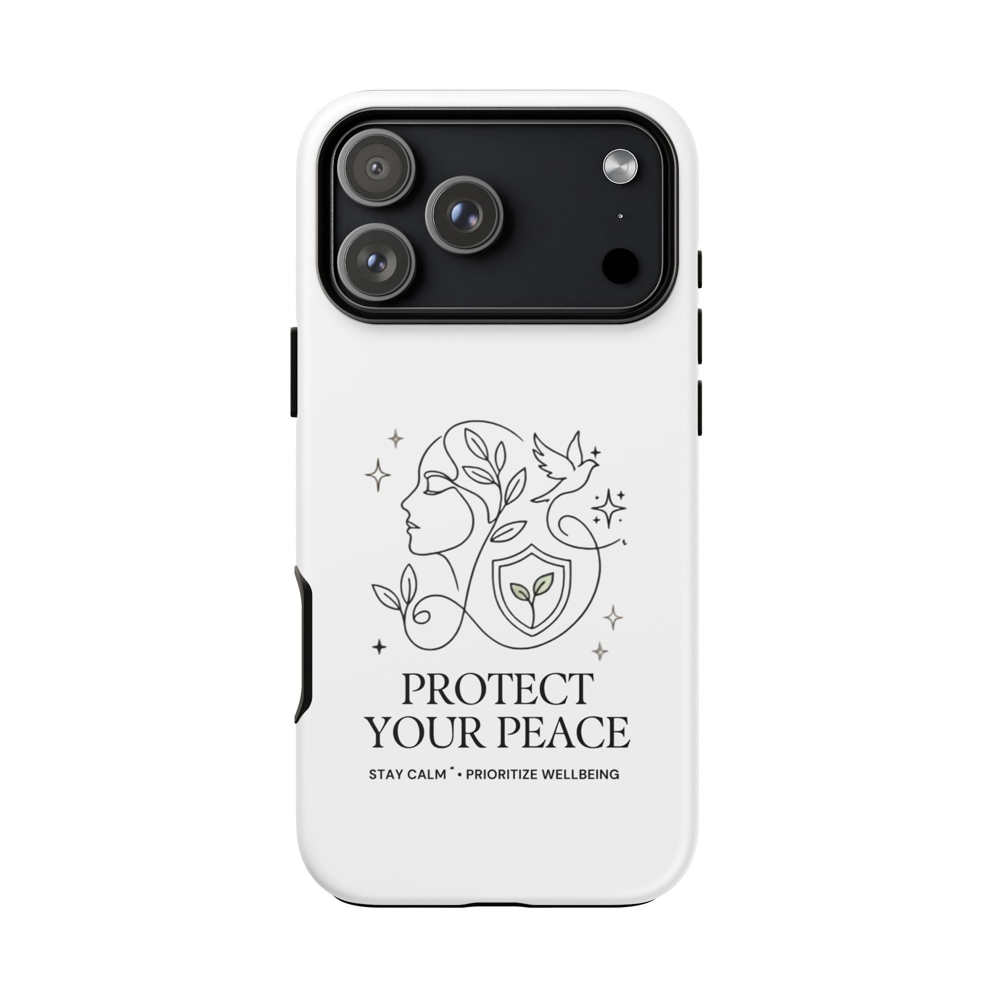 Protect Your Peace Phone Case – Minimalist Wellness iPhone Cover