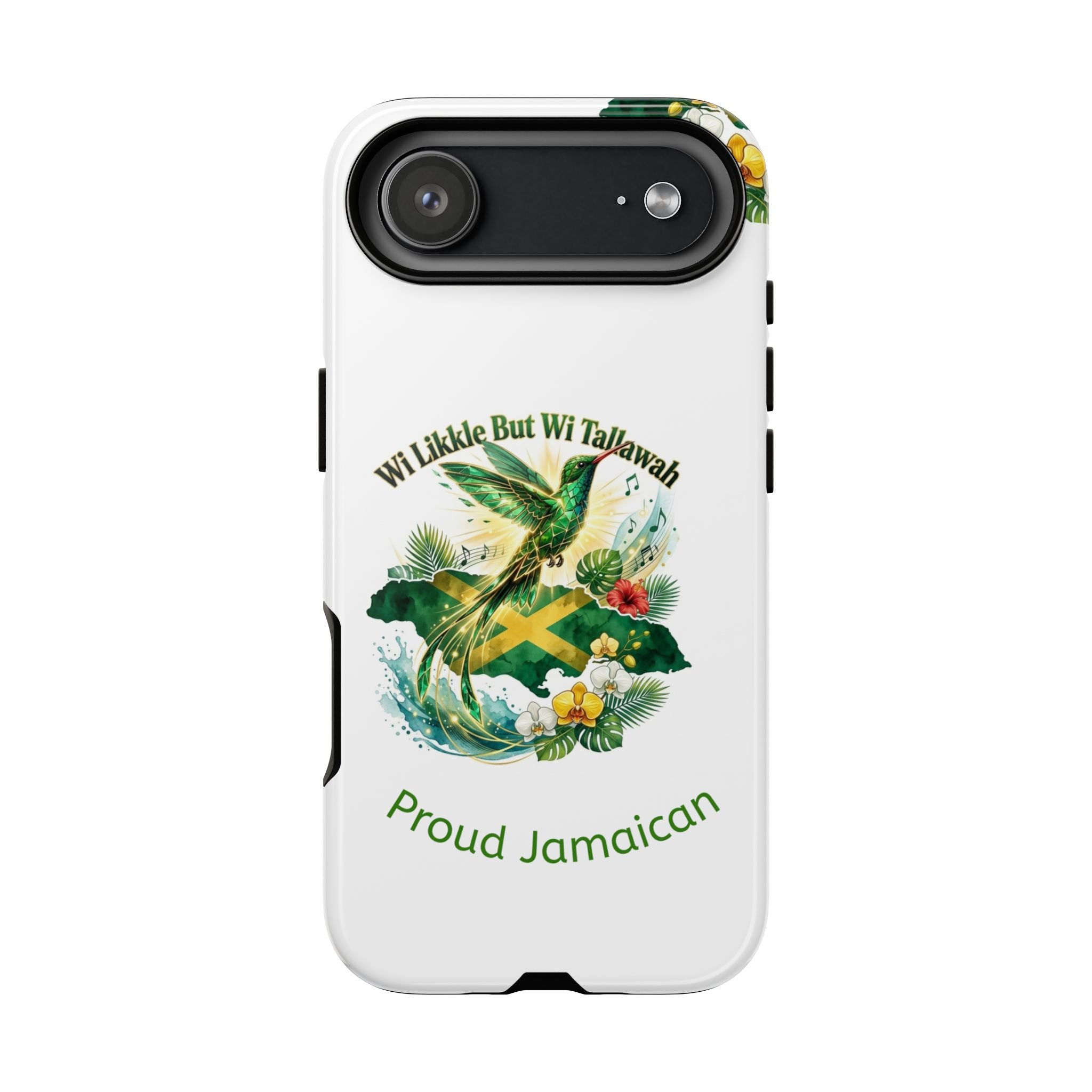 Jamaica Hummingbird Phone Case — “Wi Likkle But Wi Tallawah” Tropical Protective Cover