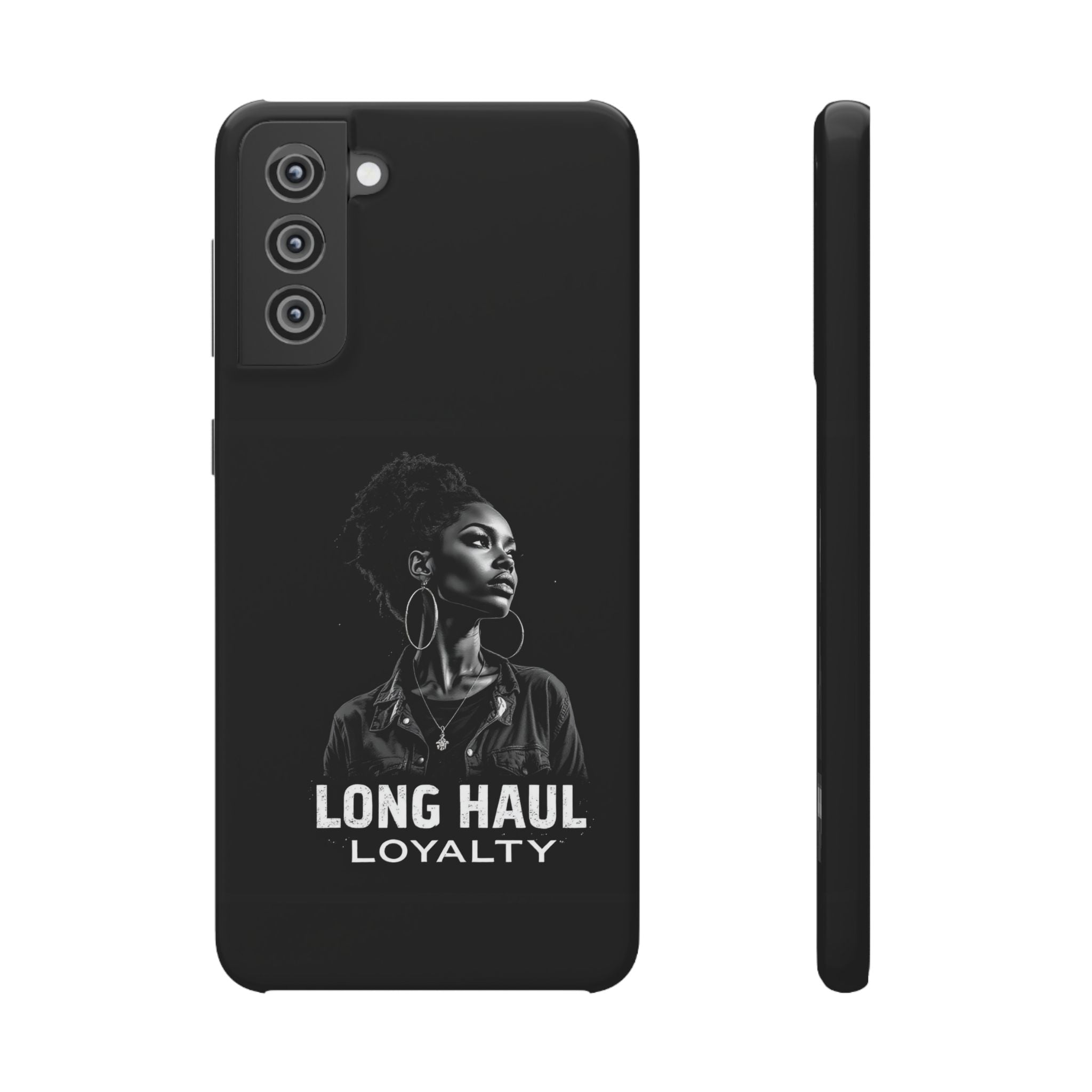 Phone Case — "Long Haul Loyalty" Black Portrait Snap Case