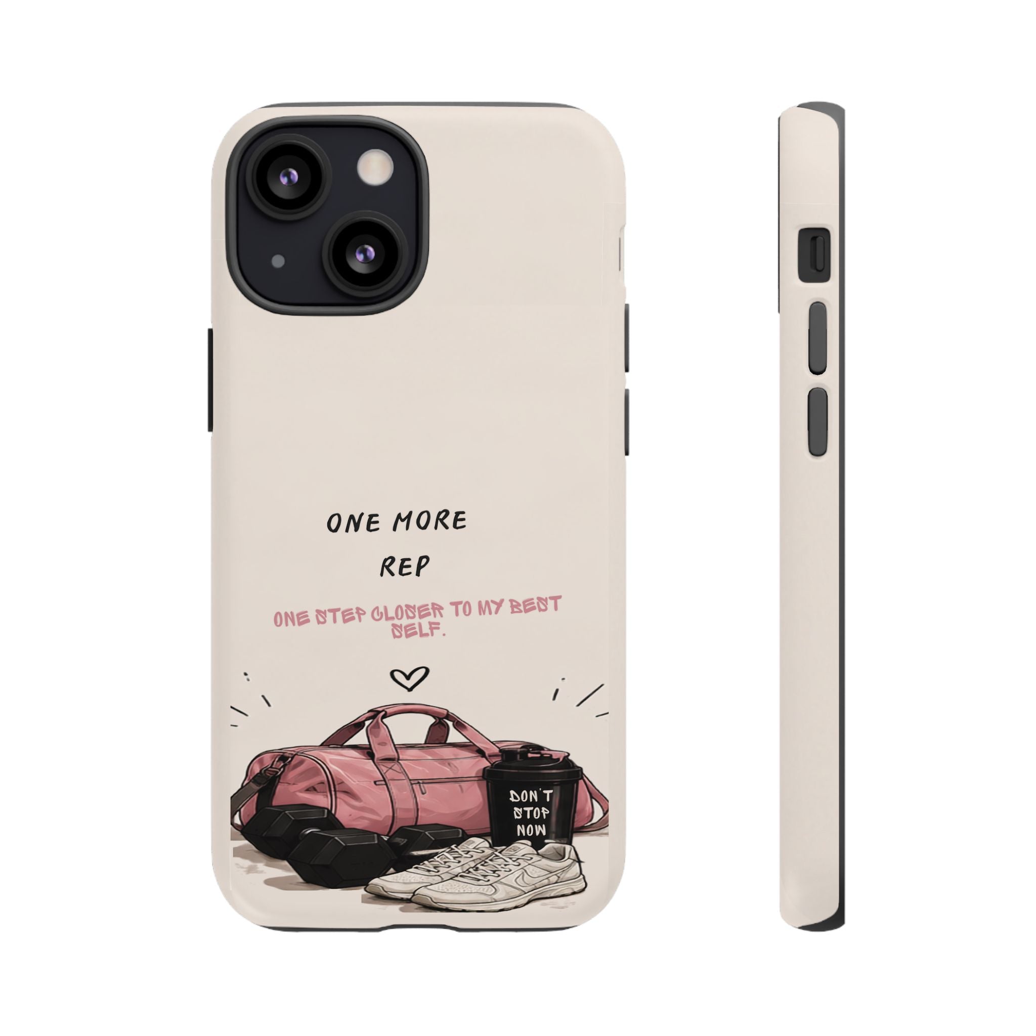 Gym Phone Case — "One More Rep" Workout Duffle & Sneakers Protective Case