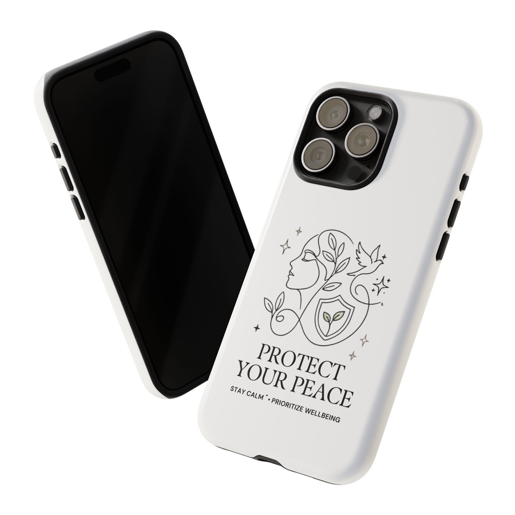 Protect Your Peace Phone Case – Minimalist Wellness iPhone Cover