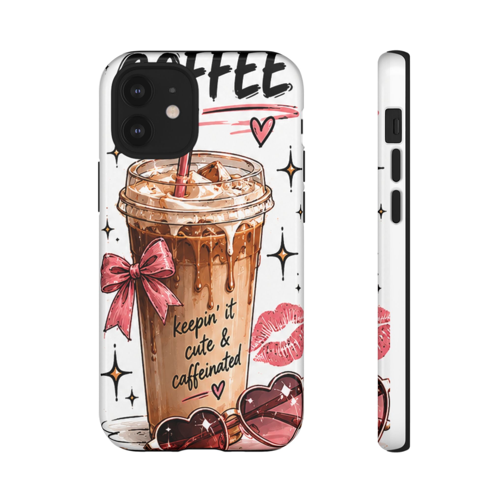 Phone Case — "Keepin' It Cute & Caffeinated" Iced Coffee Design