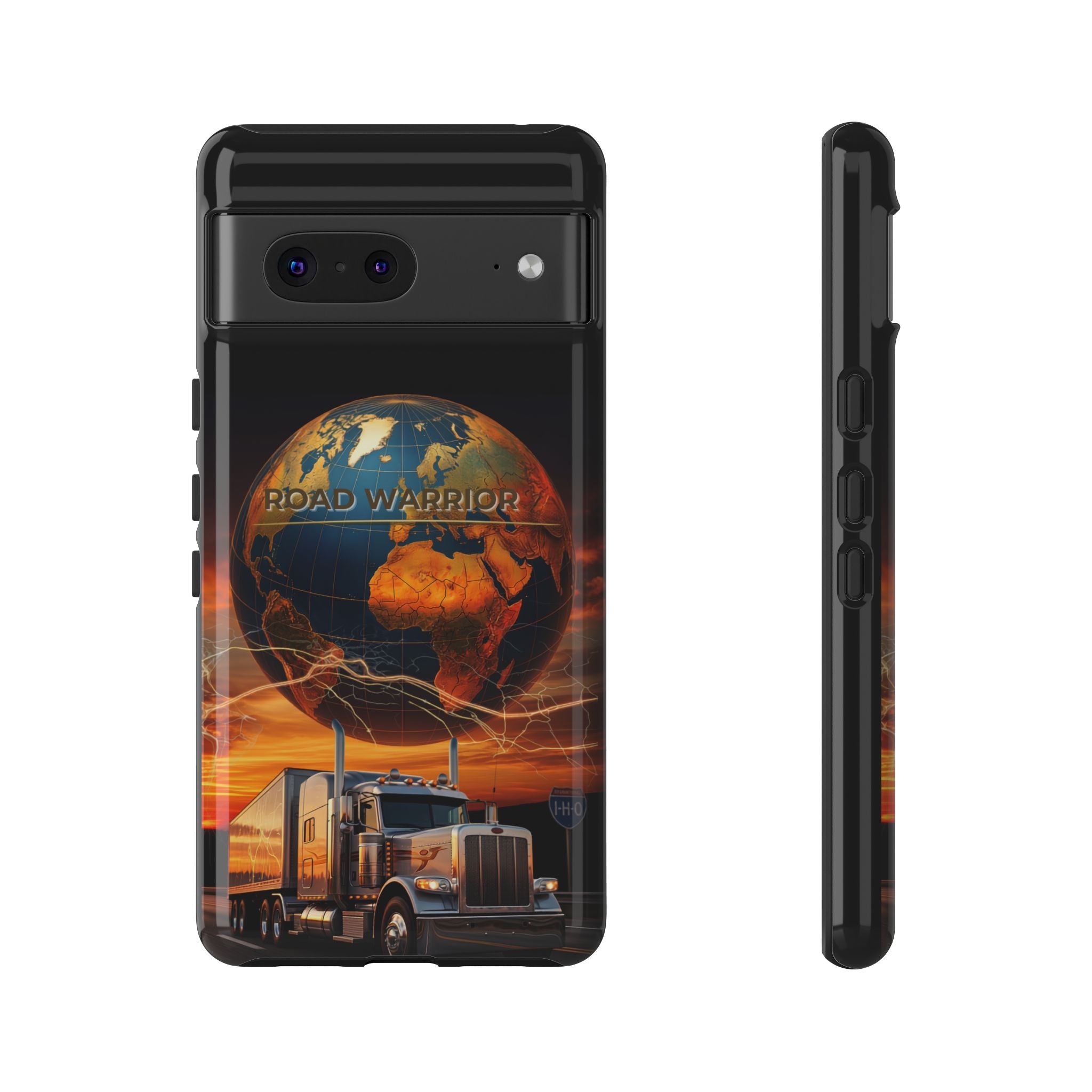 Truck Driver Phone Case — 'Global Road Warrior' Semi Truck Globe Tough Phone Cover