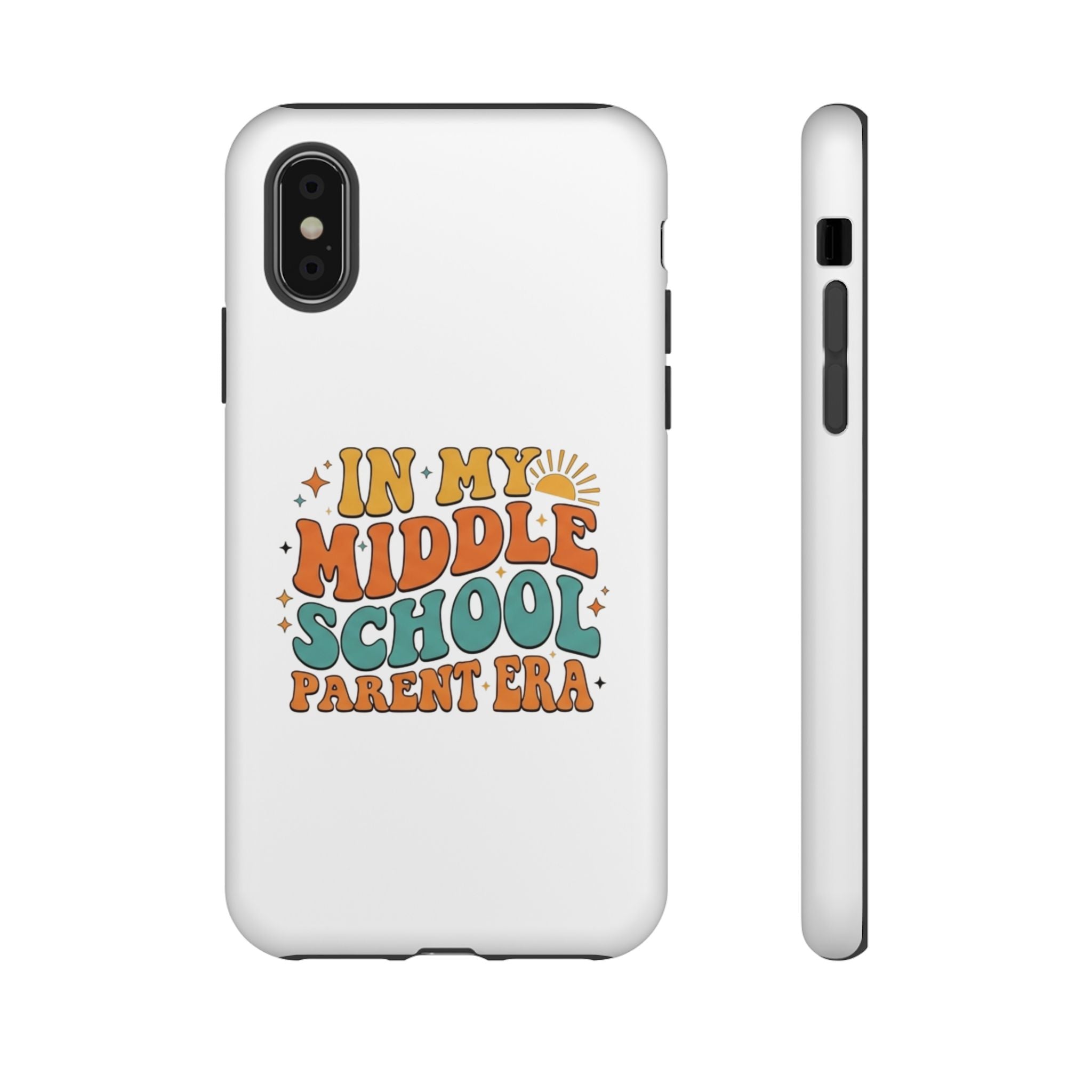 Middle School Parent Phone Case — "In My Middle School Parent Era" Retro Design