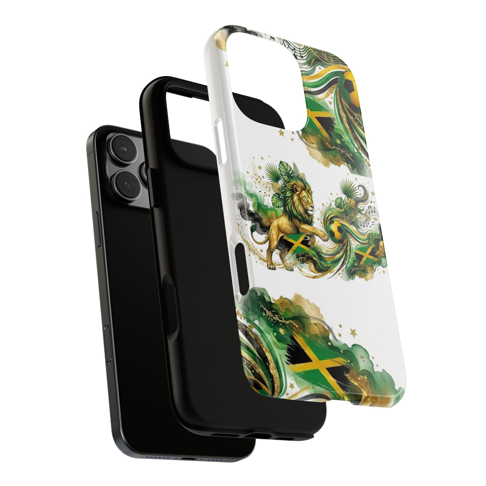 Jamaica Lion Phone Case — Jamaican Flag Rasta Protective Tough Case