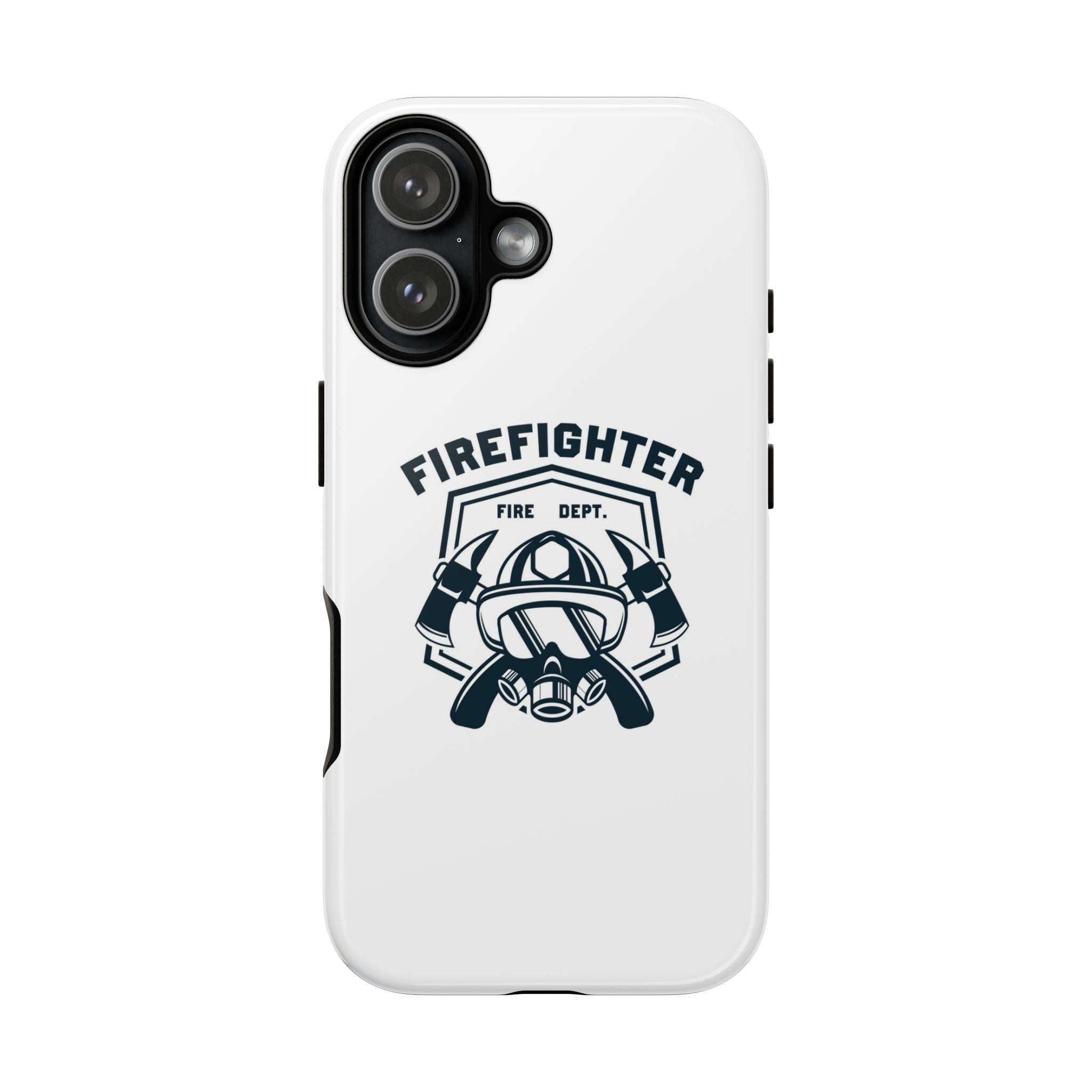 Firefighter Tough Phone Case — Fire Dept Helmet & Axes Protective Cover