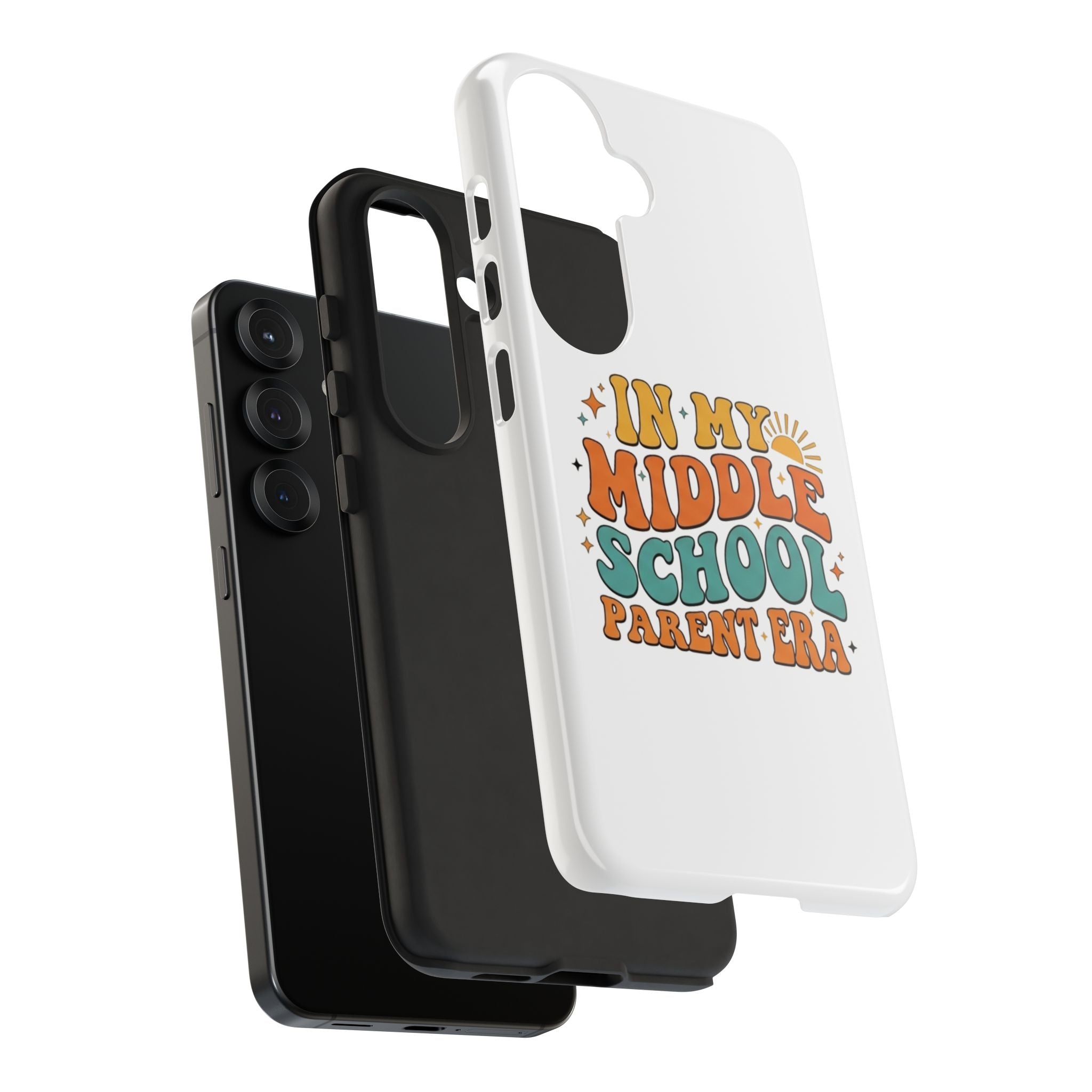 Middle School Parent Phone Case — "In My Middle School Parent Era" Retro Design