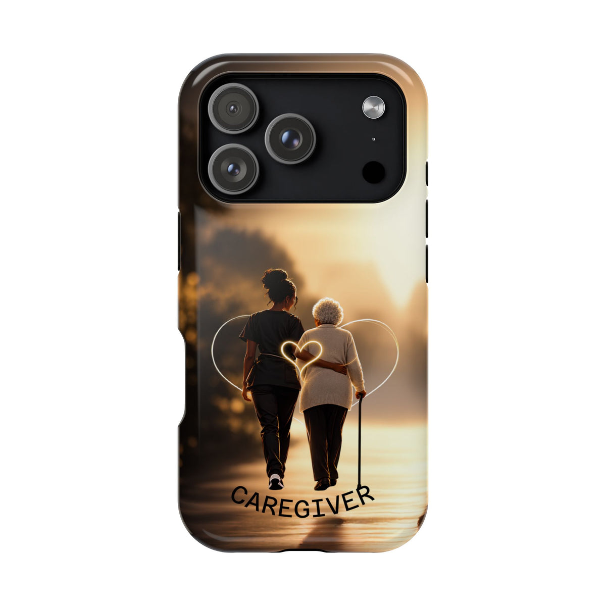 Caregiver Phone Case — Impact-Resistant Protective Case with Heart Design