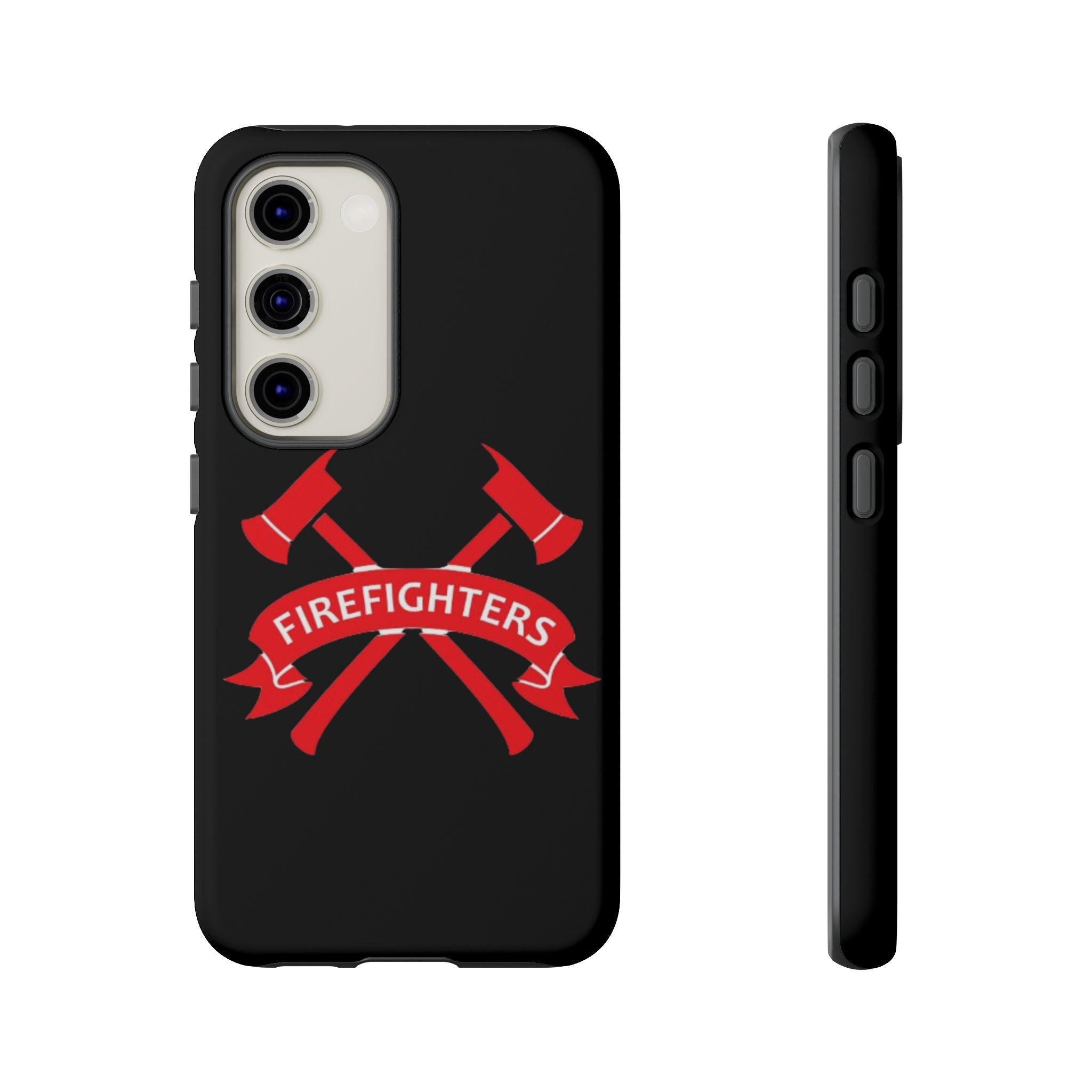 Firefighters Tough Phone Case — Red Crossed Axes Design