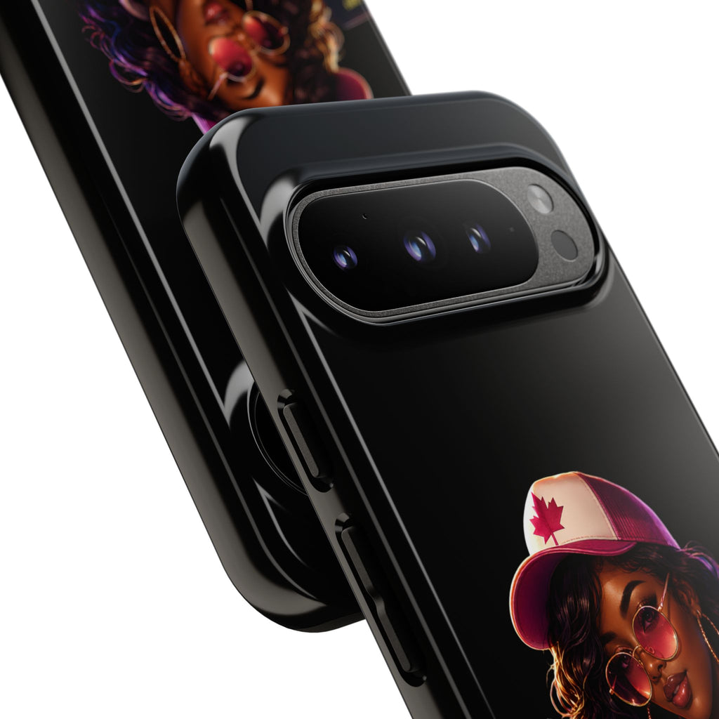 Phone Case — Stylish Urban Woman Design with Maple Cap
