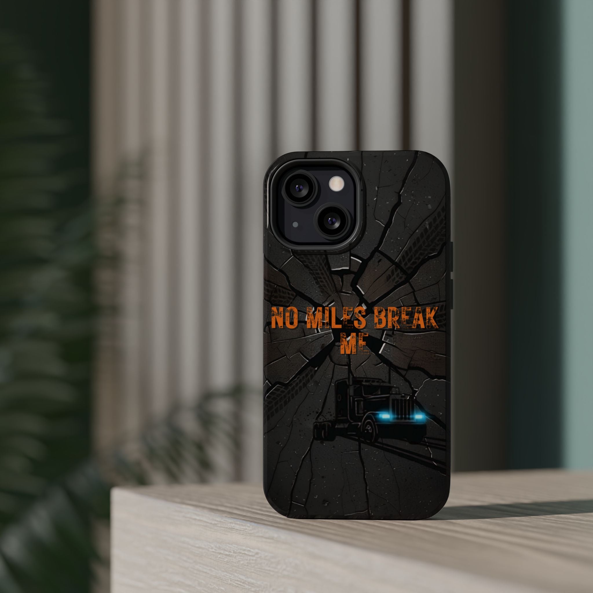 Phone Case — Fiery Semi Truck Magnetic Impact-Resistant Case