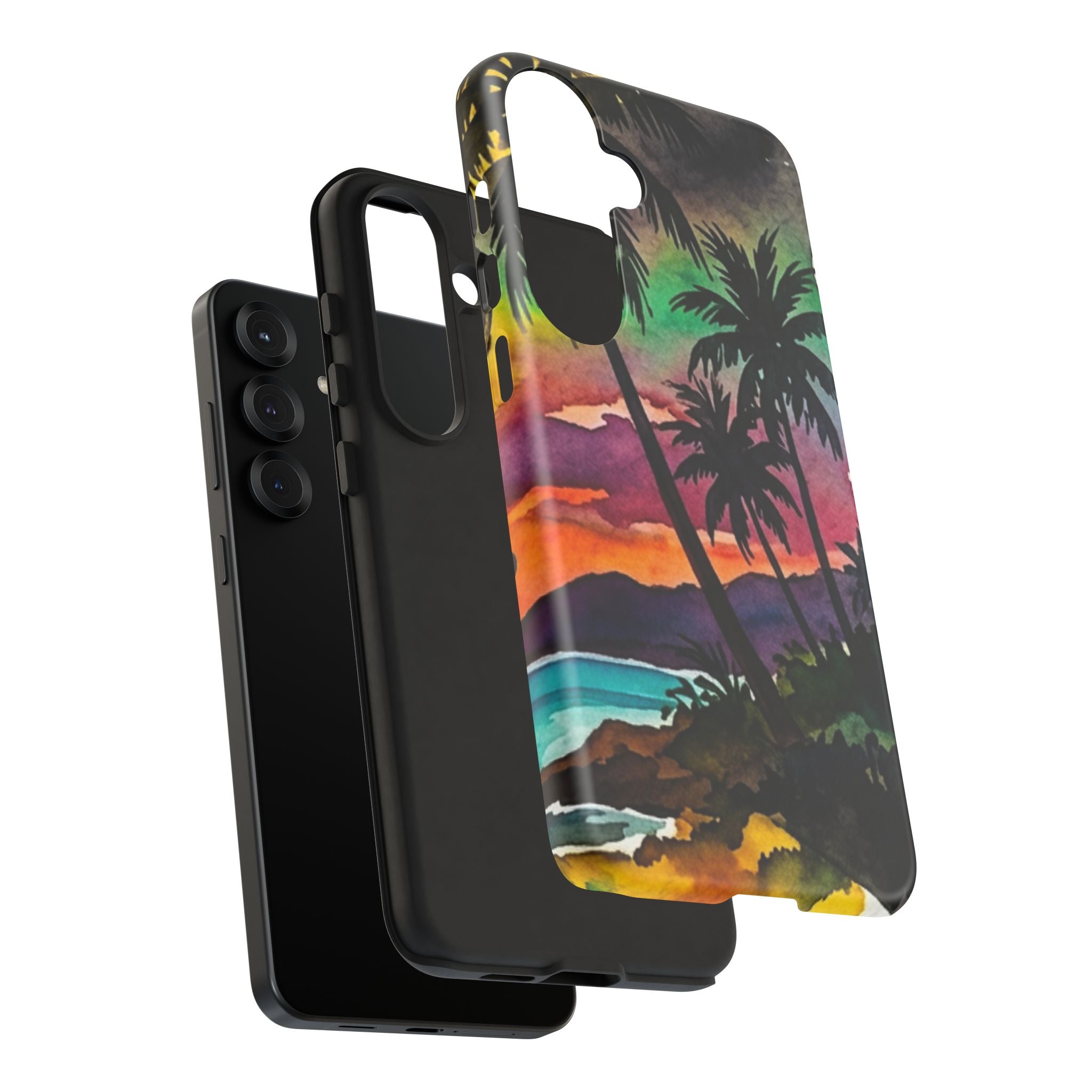 Tropical Sunset Phone Case – Palm Tree Beach Protective Cover
