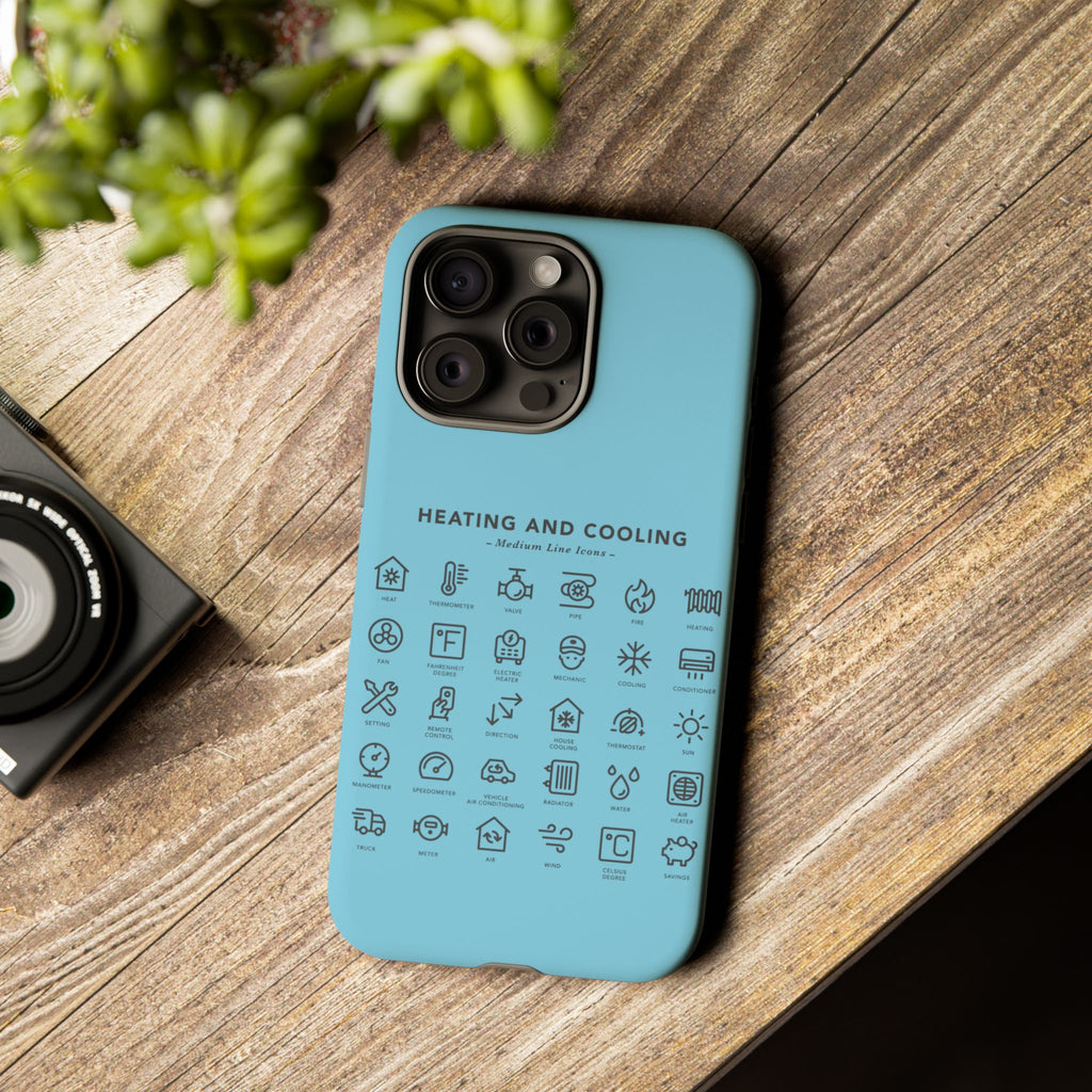 Heating and Cooling Icons Phone Case – HVAC Technician Protective Phone Cover