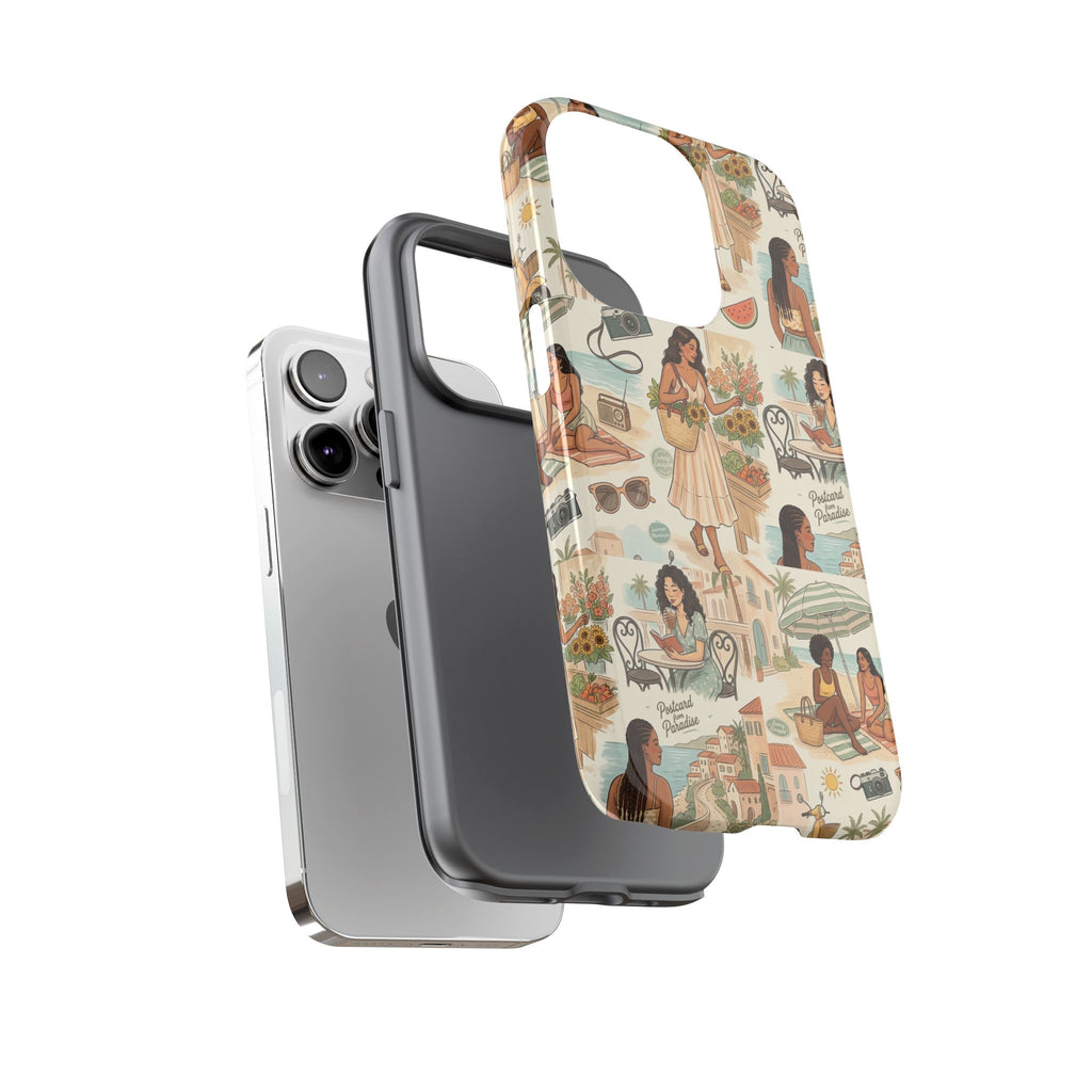 Tropical Vacation Phone Case — Vintage Beach Women Pattern