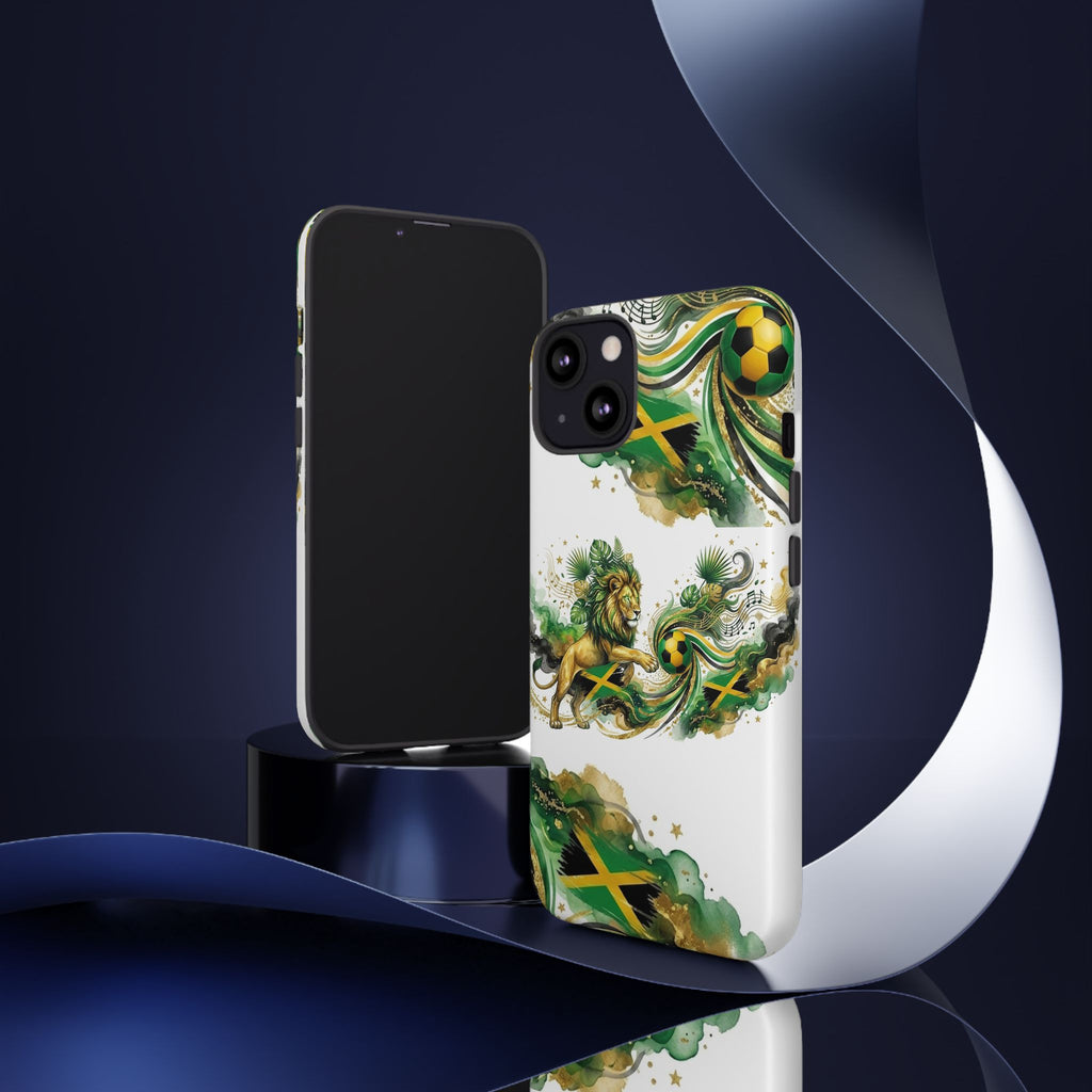 Jamaica Lion Phone Case — Jamaican Flag Rasta Protective Tough Case
