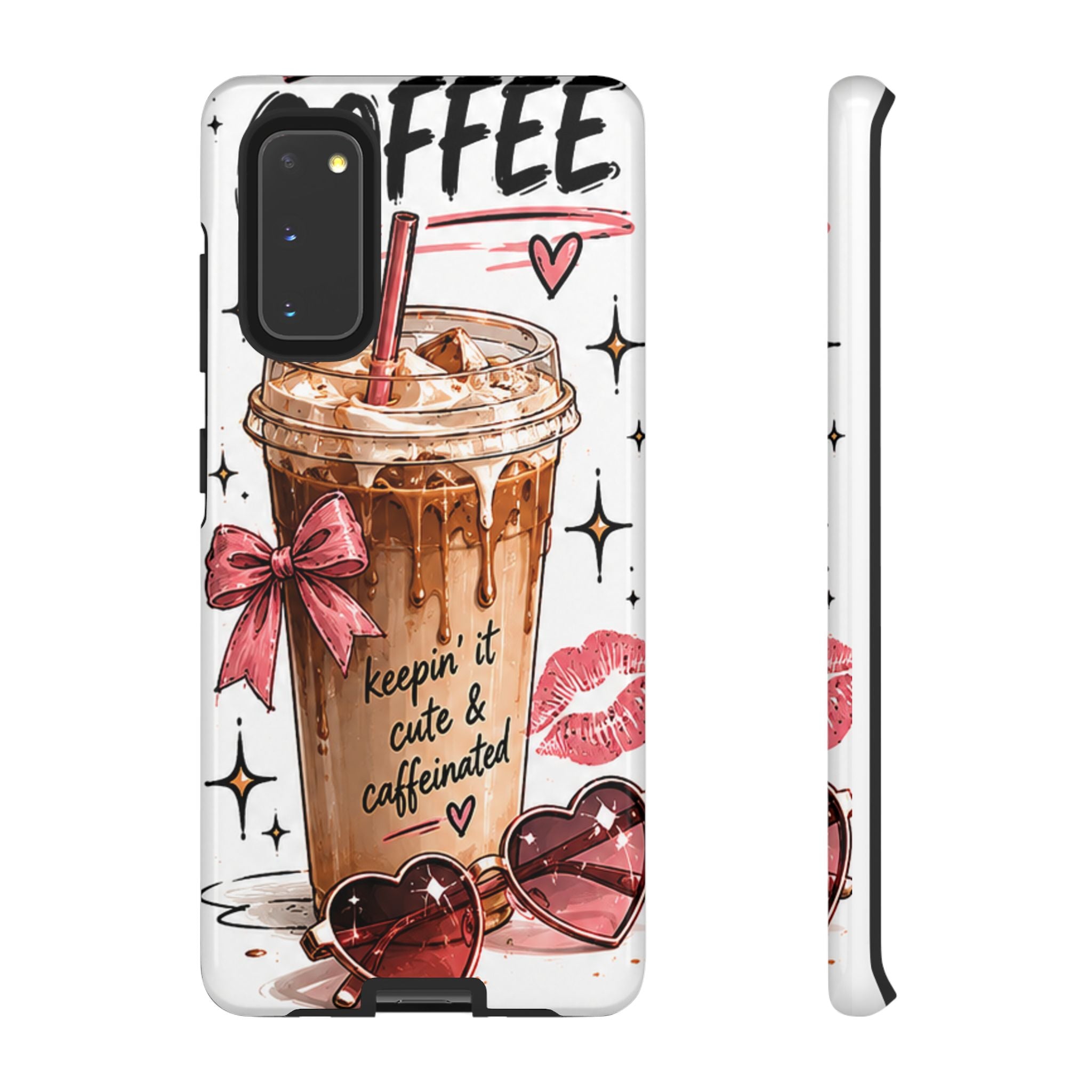 Phone Case — "Keepin' It Cute & Caffeinated" Iced Coffee Design