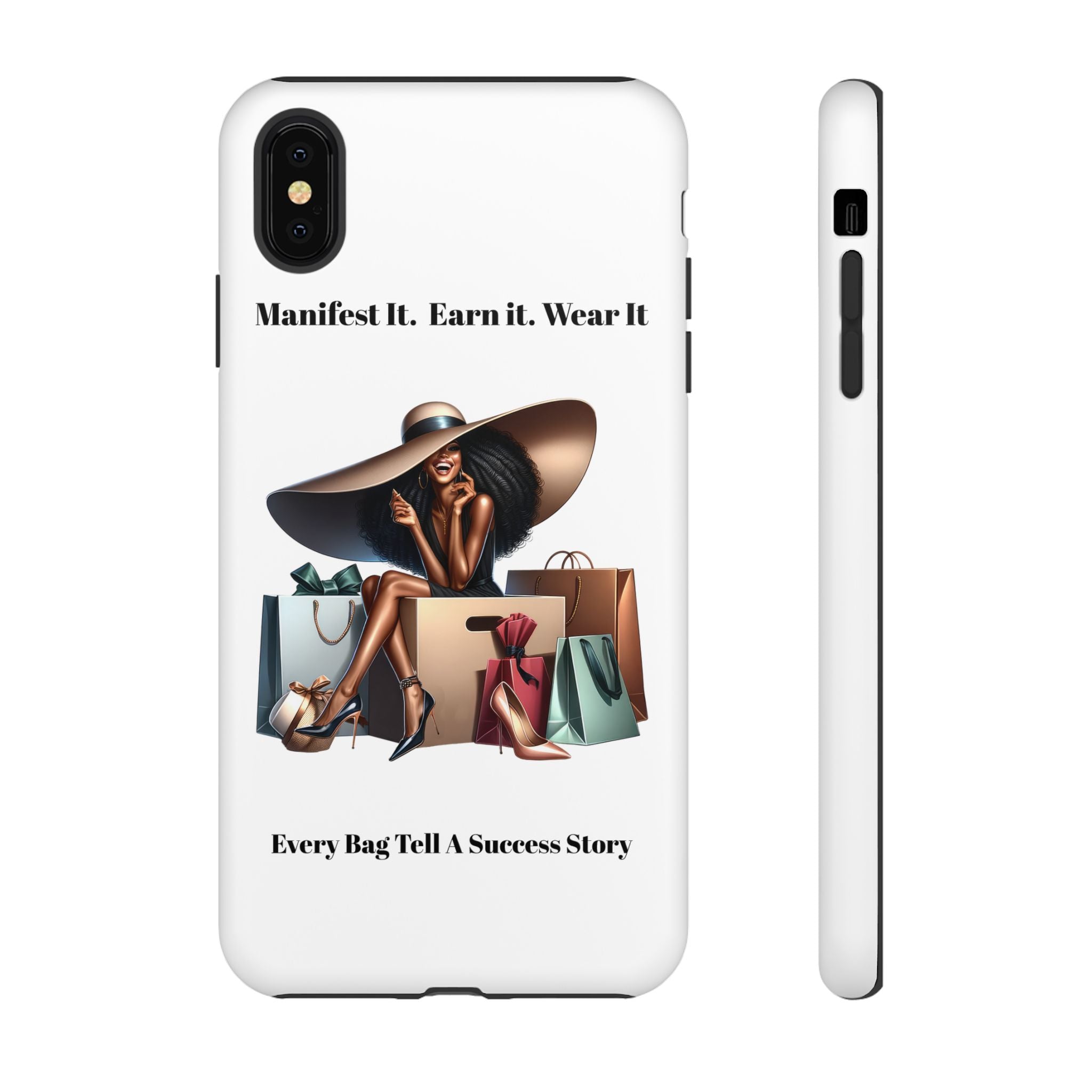 Phone Case - "Manifest It. Earn It. Wear It." Chic Shopper Design