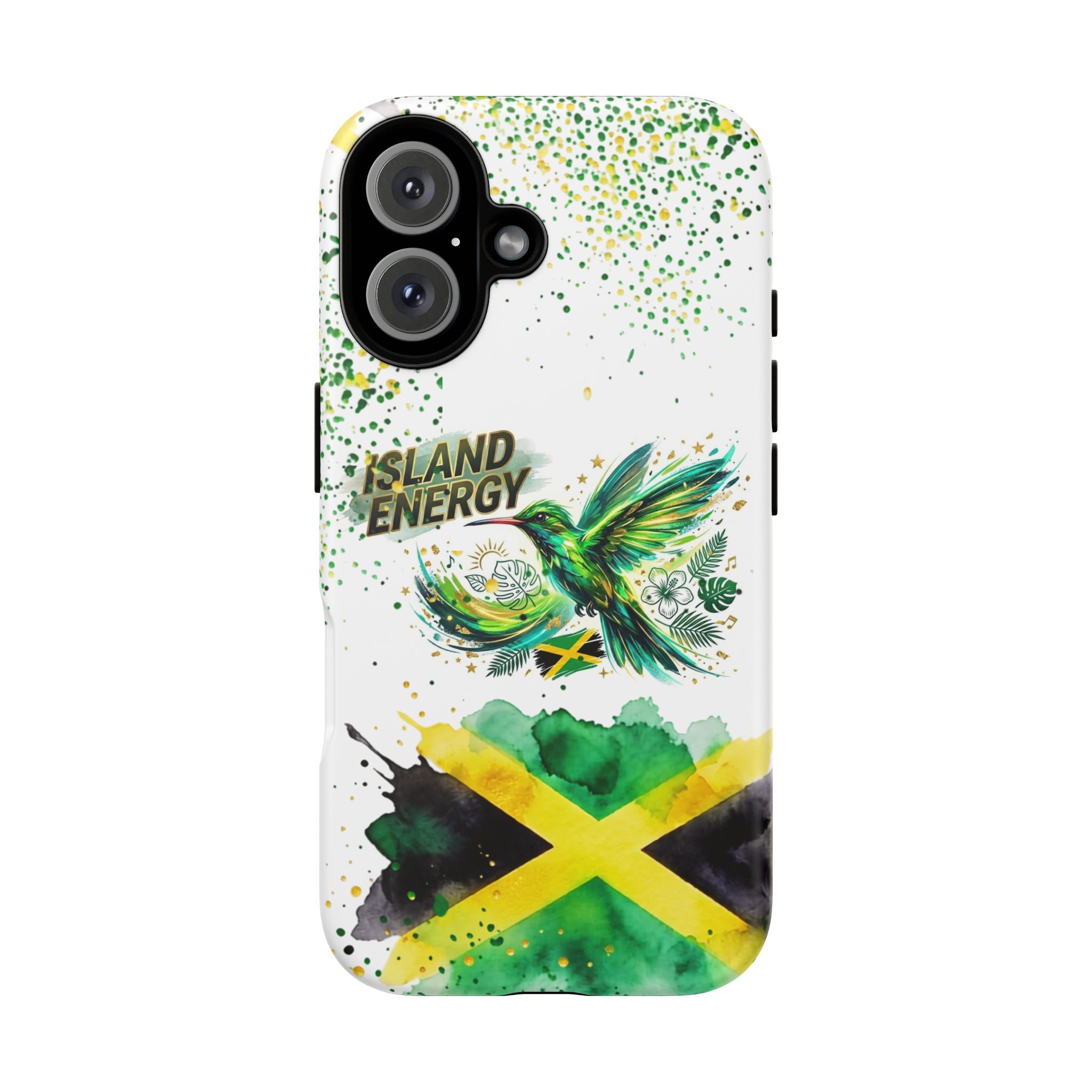 Island Energy Tough Phone Case — Colorful Hummingbird & Tropical Sunset Protective Cover