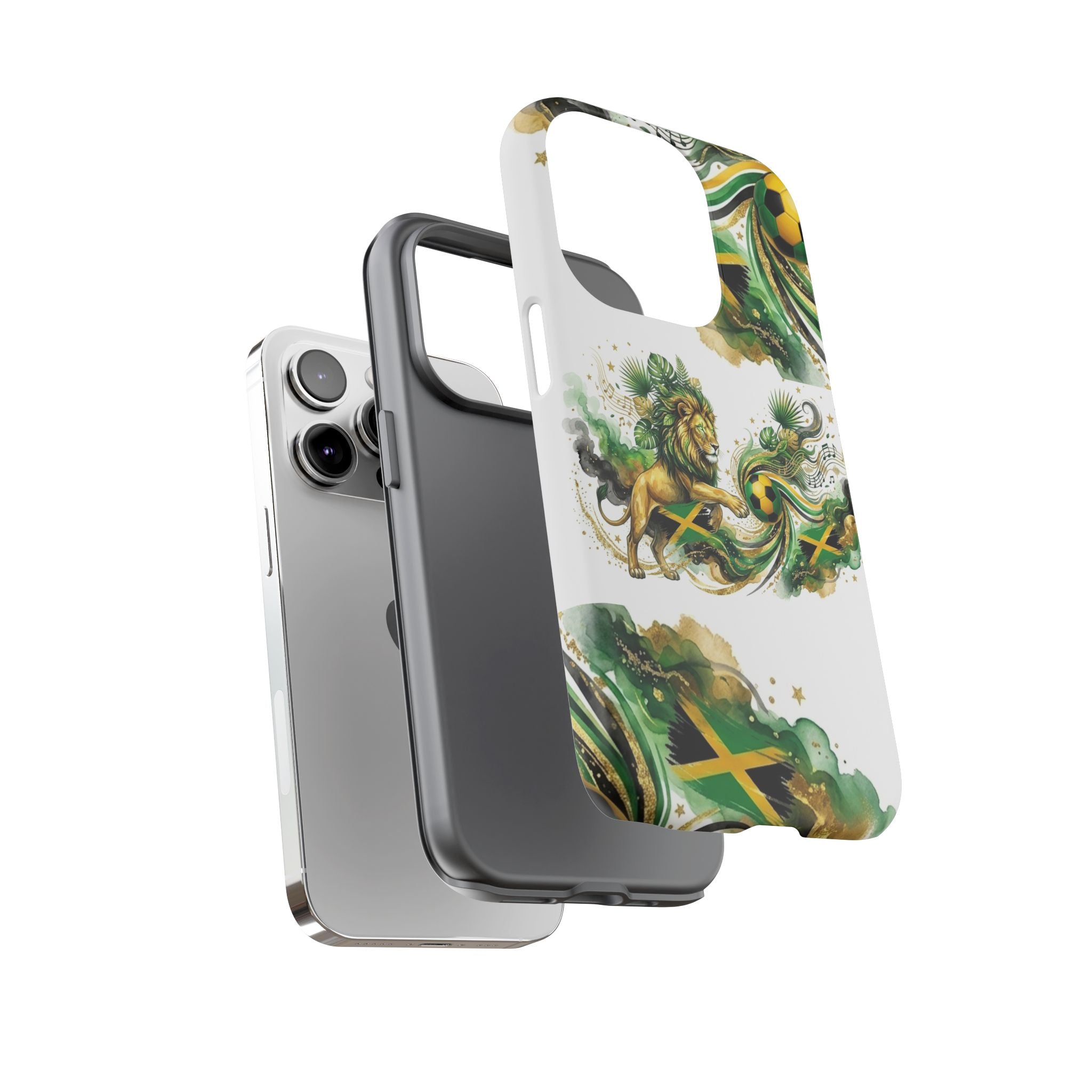 Jamaica Lion Phone Case — Jamaican Flag Rasta Protective Tough Case
