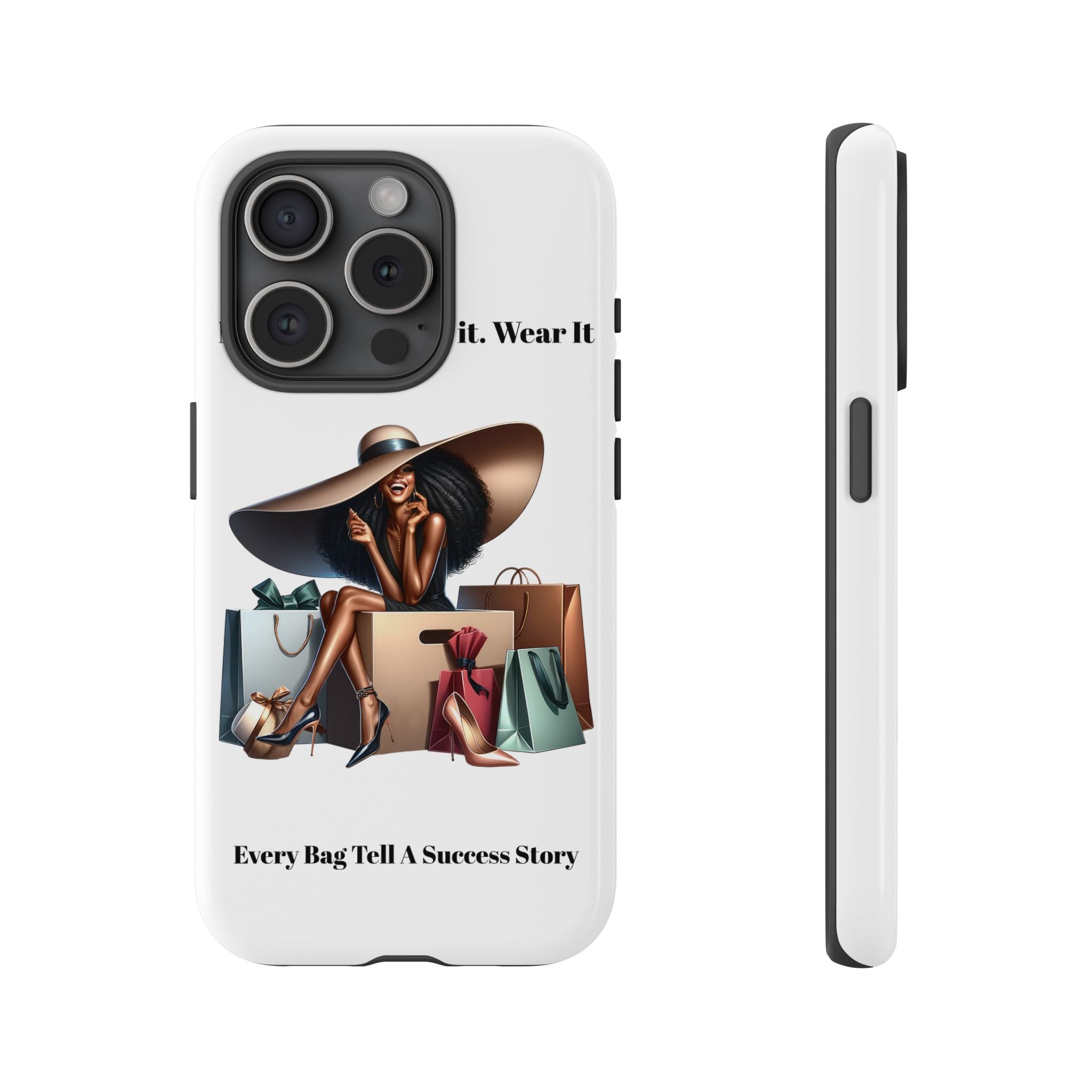 Phone Case - "Manifest It. Earn It. Wear It." Chic Shopper Design