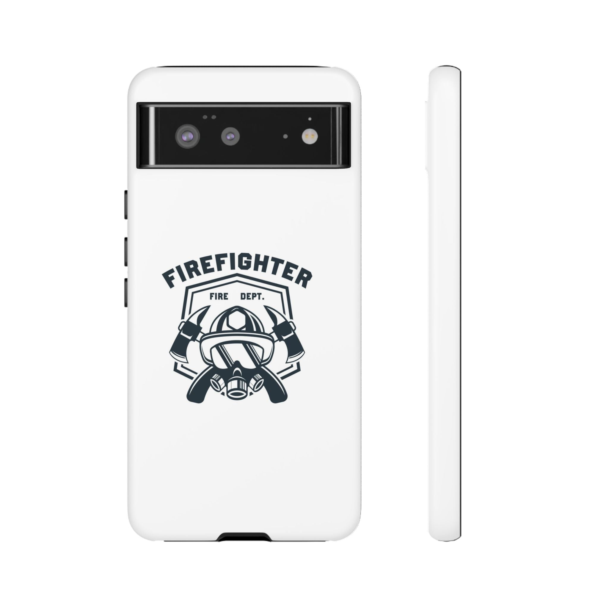 Firefighter Tough Phone Case — Fire Dept Helmet & Axes Protective Cover