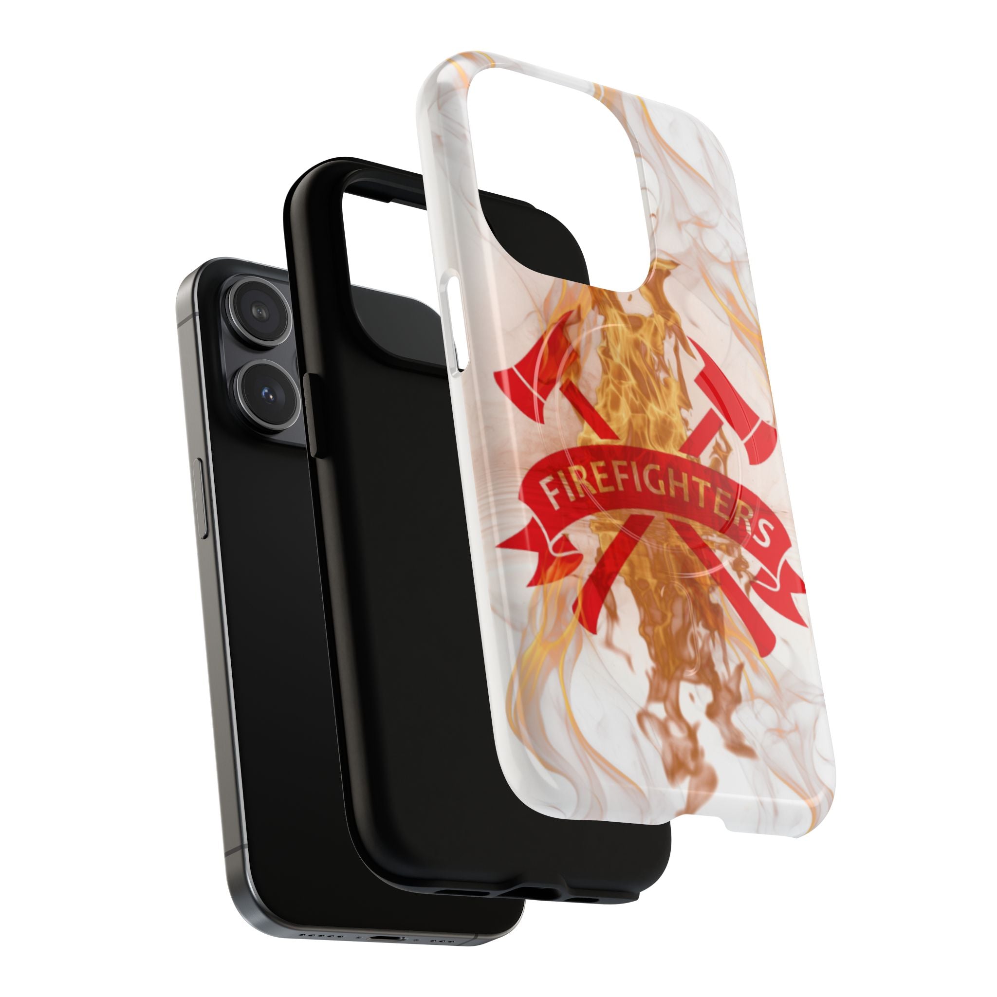 Firefighter Emblem Tough Magnetic Phone Case — Flame Design