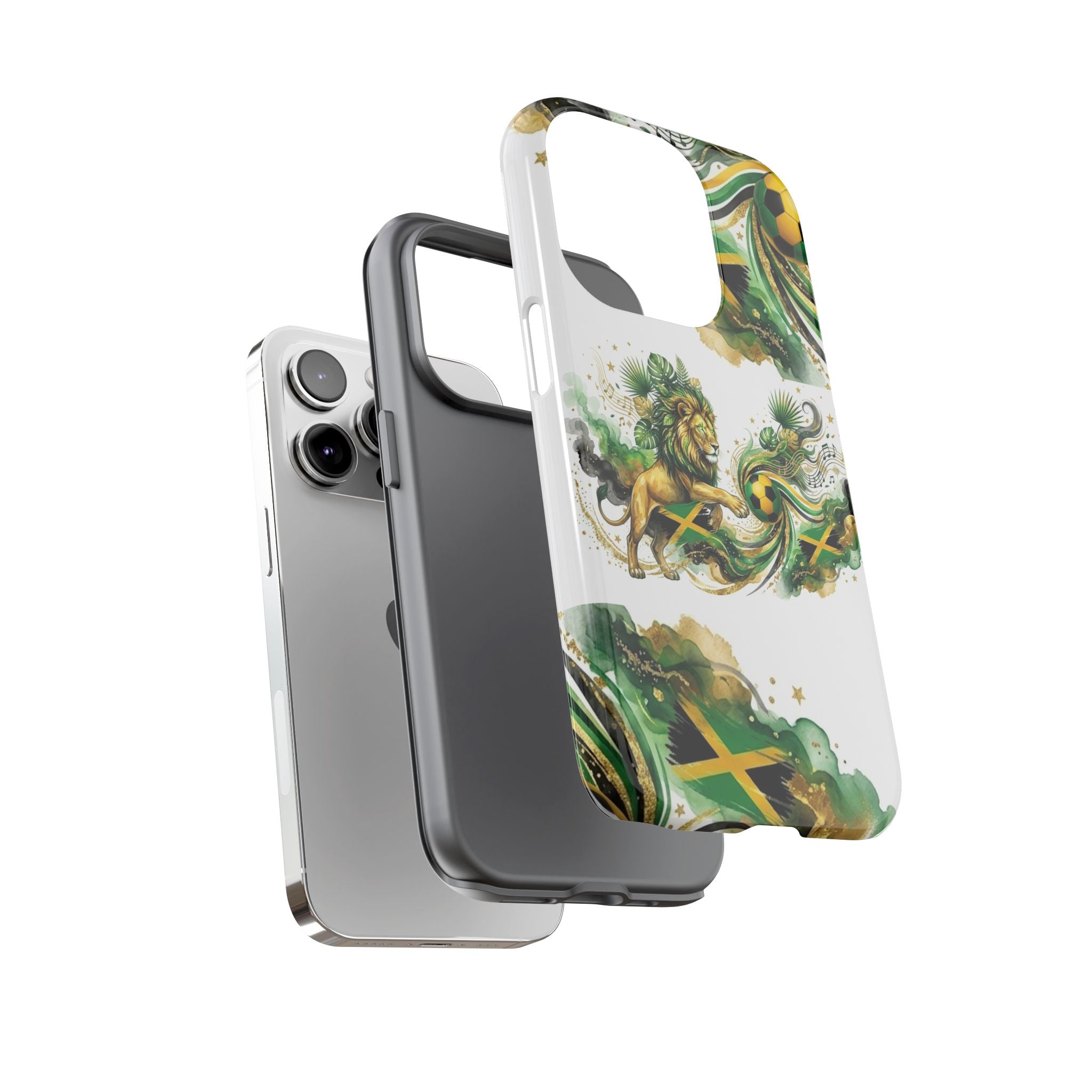 Jamaica Lion Phone Case — Jamaican Flag Rasta Protective Tough Case