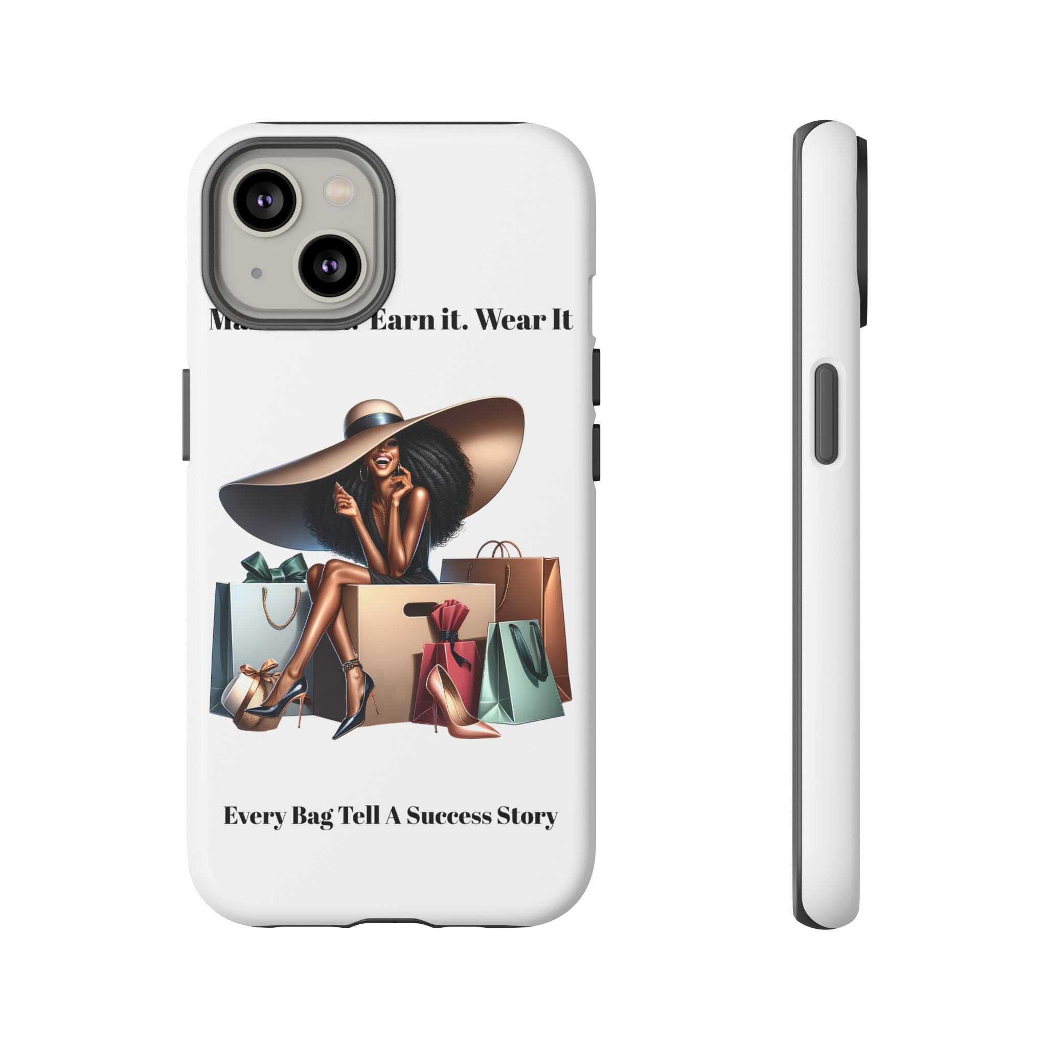 Phone Case - "Manifest It. Earn It. Wear It." Chic Shopper Design