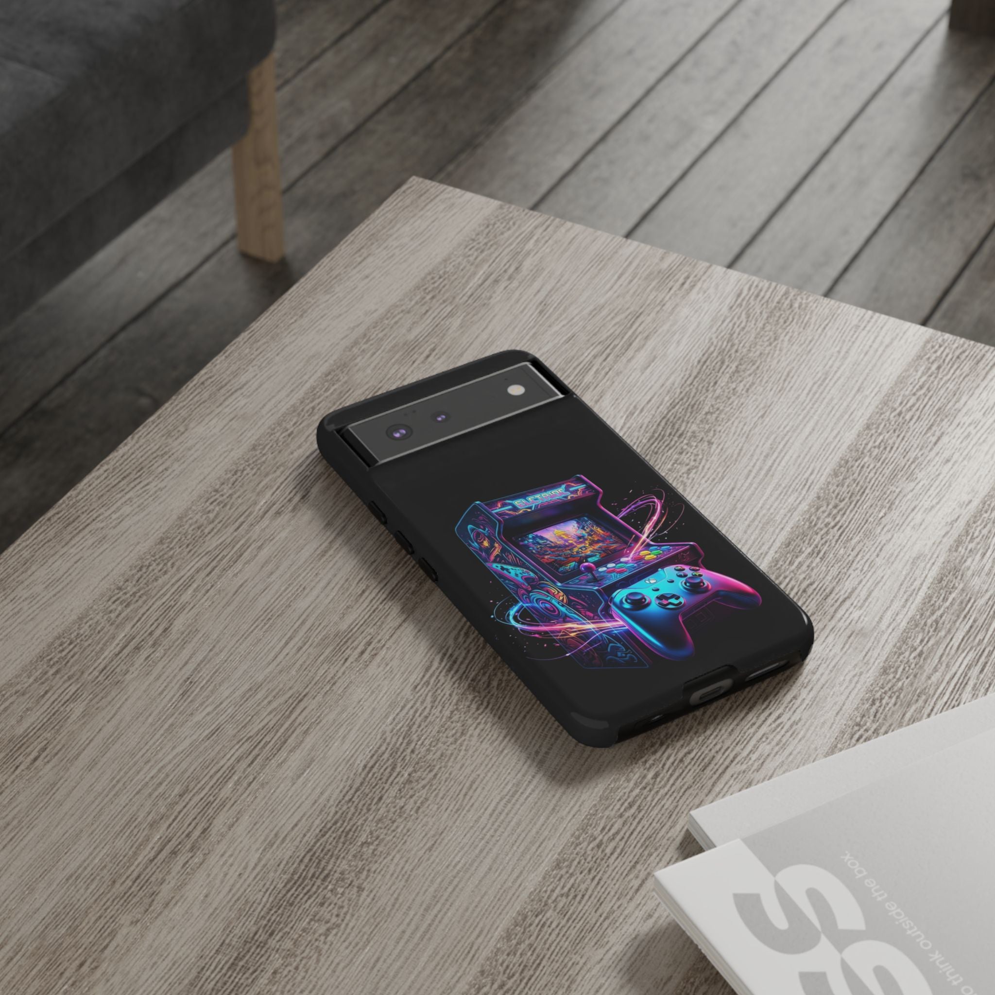Retro Arcade Phone Case — Neon Gaming Controller Design