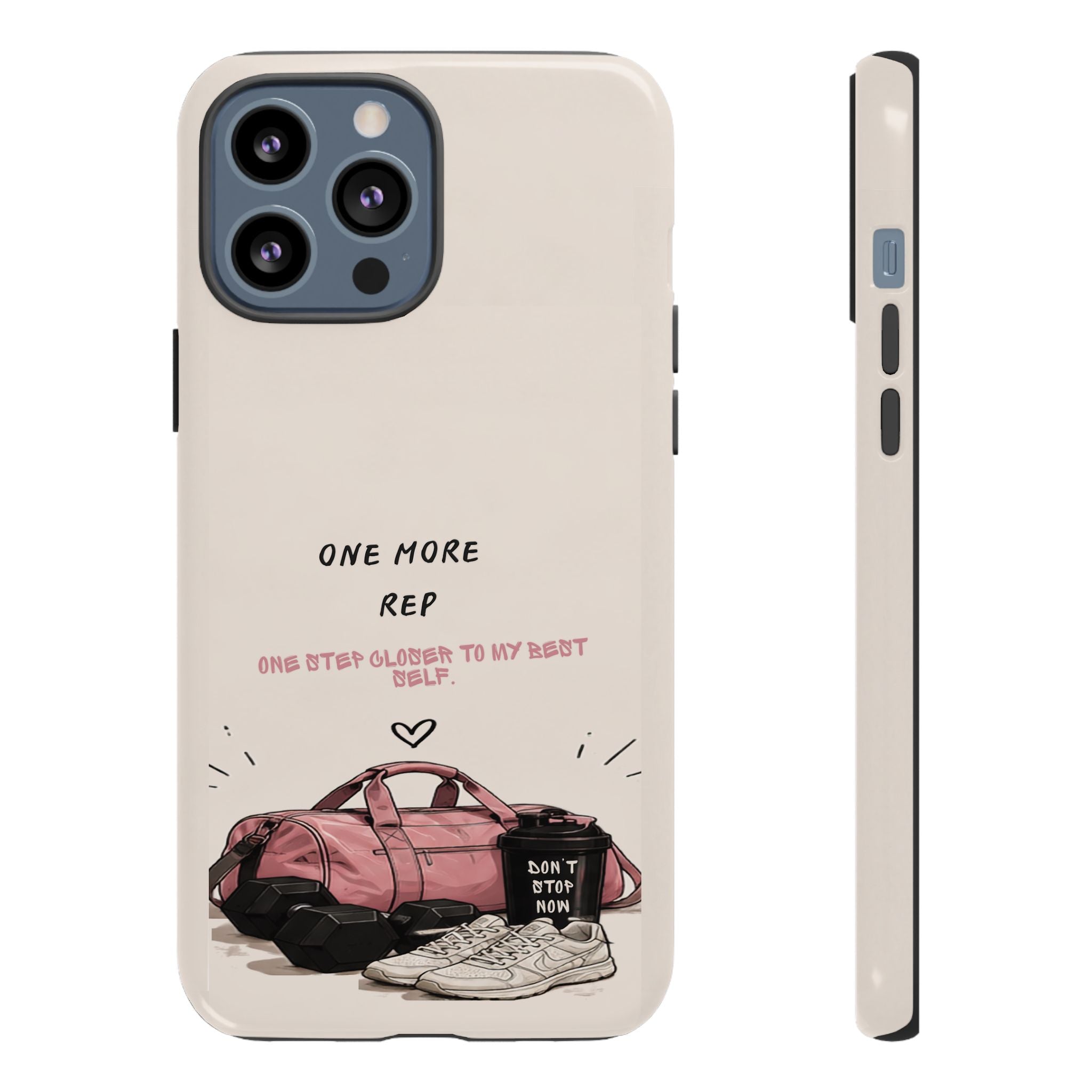 Gym Phone Case — "One More Rep" Workout Duffle & Sneakers Protective Case