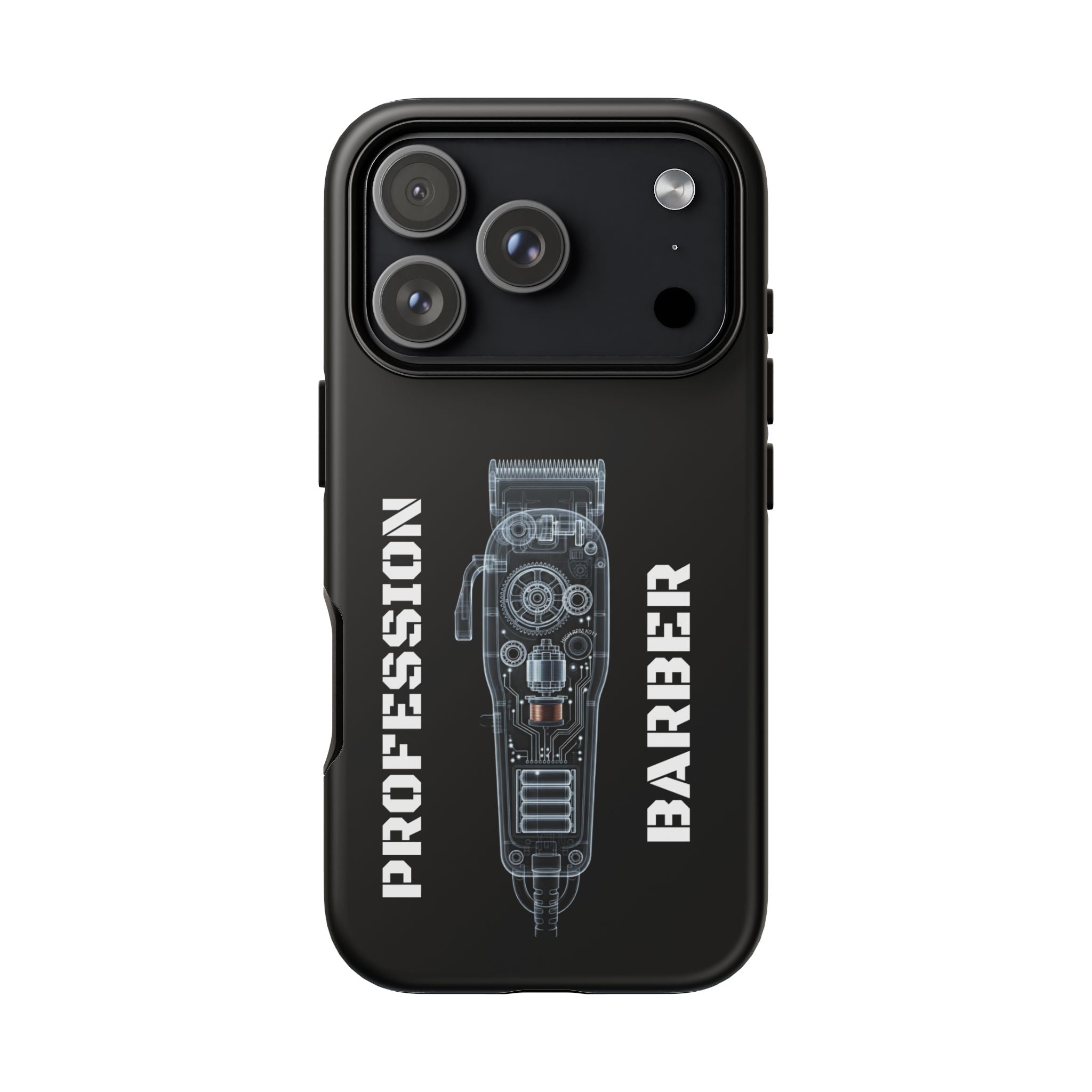 Barber Clip Cord X‑Ray Tough Phone Case – Professional Barber Gift