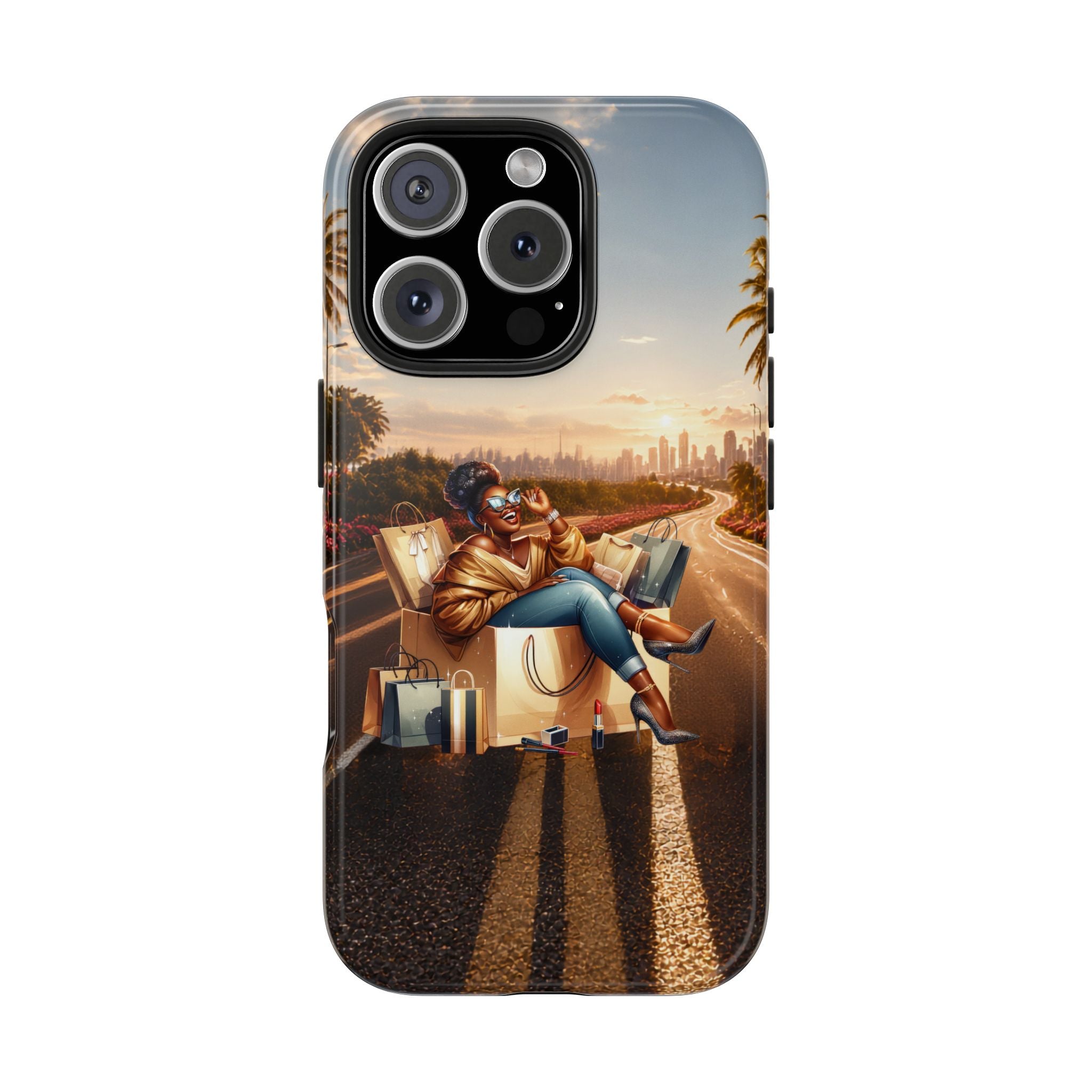 Sunset Roadtrip Tough Phone Case — Relaxed Traveler Design