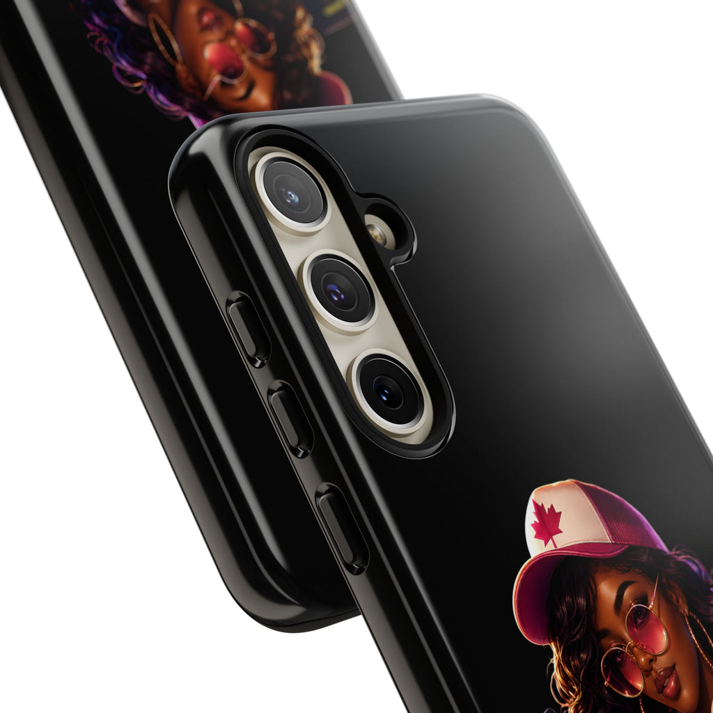 Phone Case — Stylish Urban Woman Design with Maple Cap
