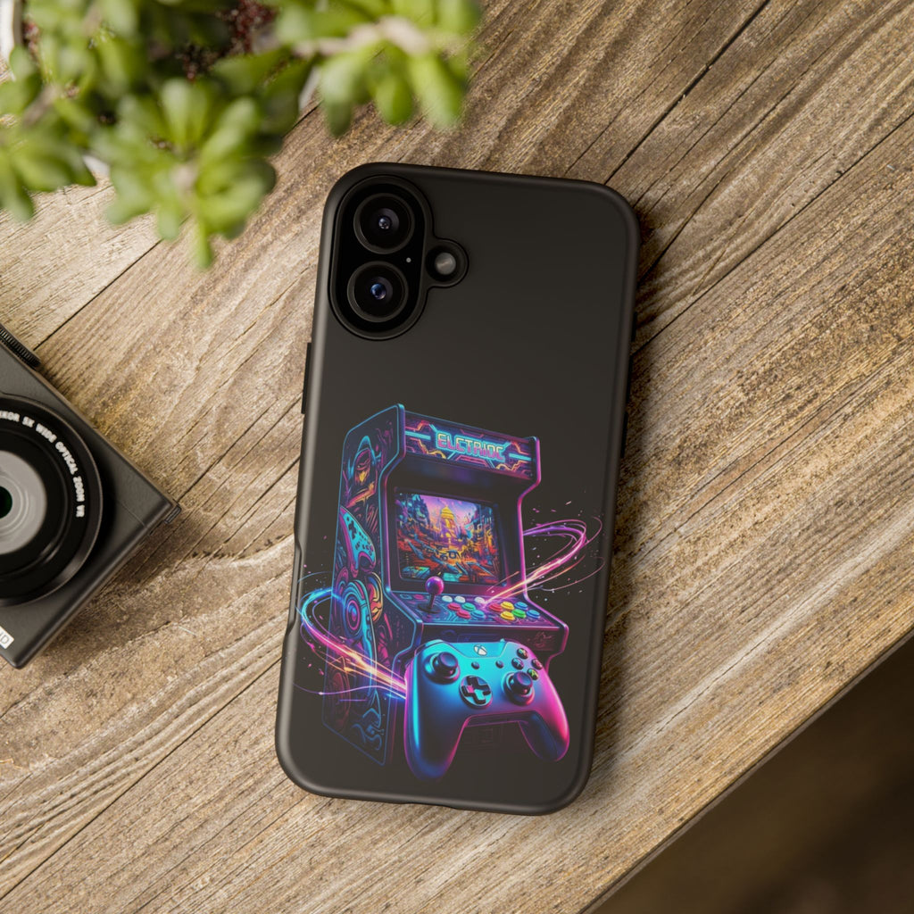 Retro Arcade Phone Case — Neon Gaming Controller Design