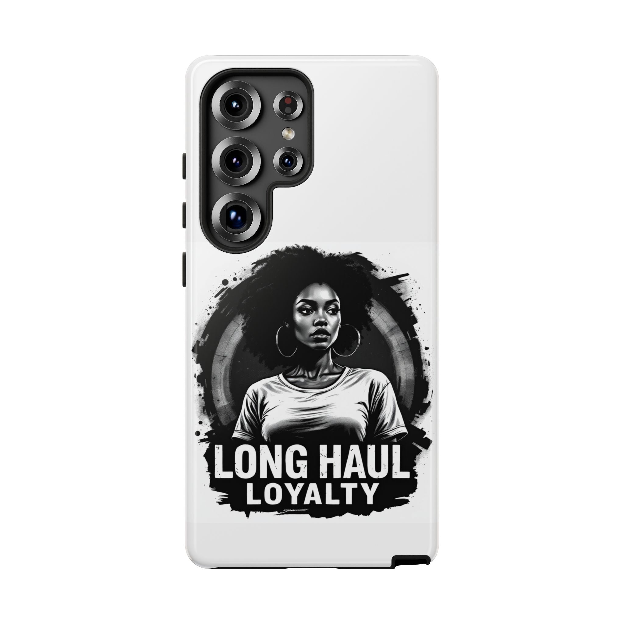Phone Case — "Long Haul Loyalty" Black & White Portrait Protective Case