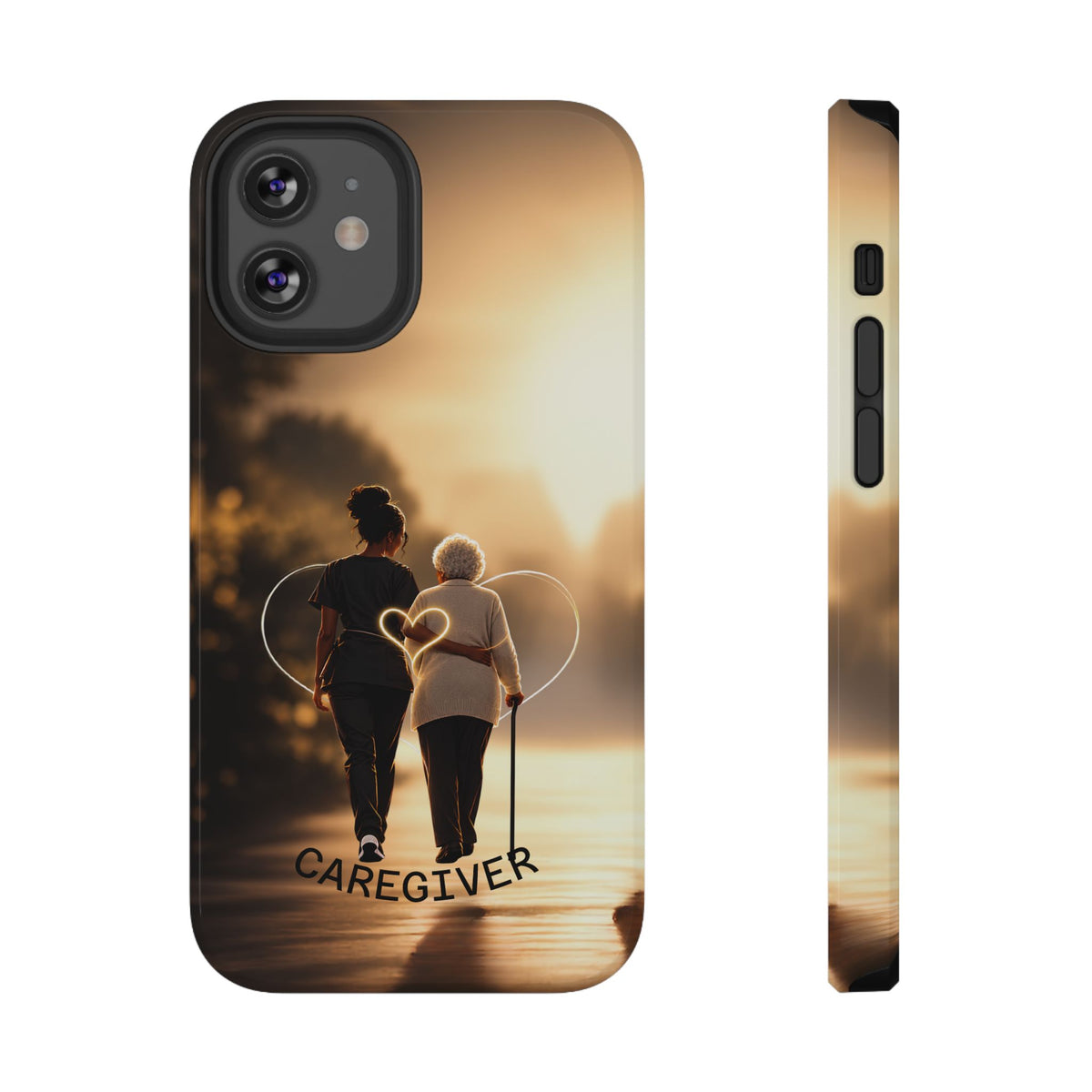 Caregiver Phone Case — Impact-Resistant Protective Case with Heart Design