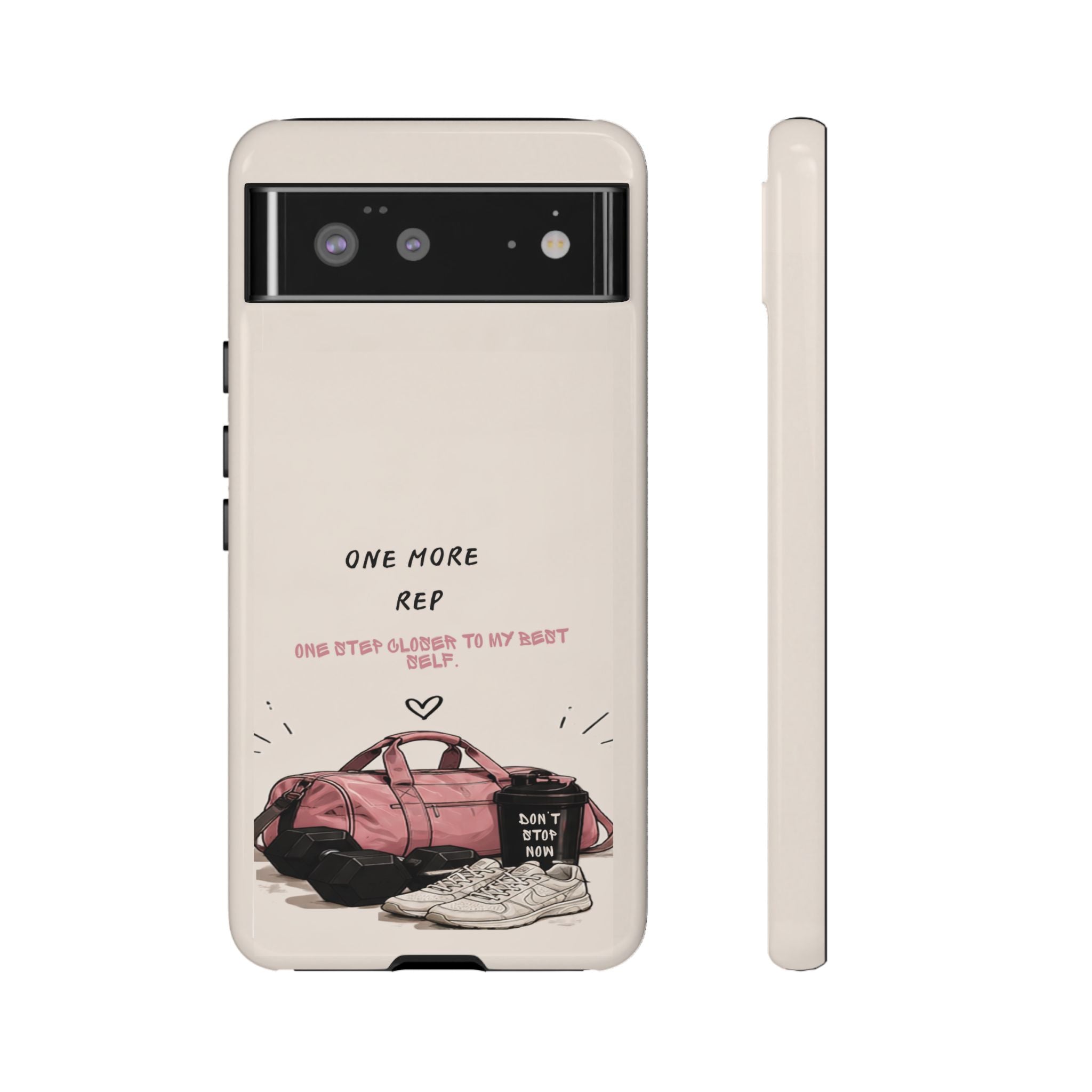 Gym Phone Case — "One More Rep" Workout Duffle & Sneakers Protective Case