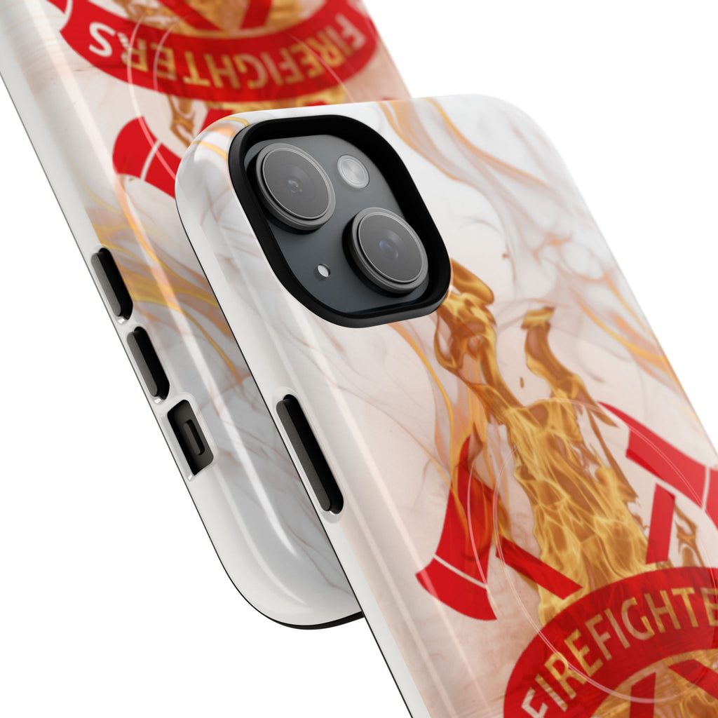 Firefighter Emblem Tough Magnetic Phone Case — Flame Design