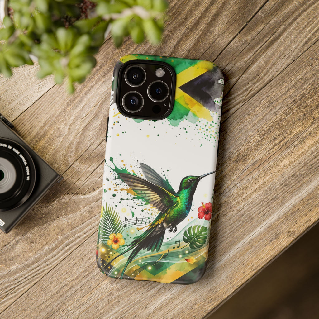 Hummingbird Jamaica Tough Phone Case – Tropical Floral Protective Cover