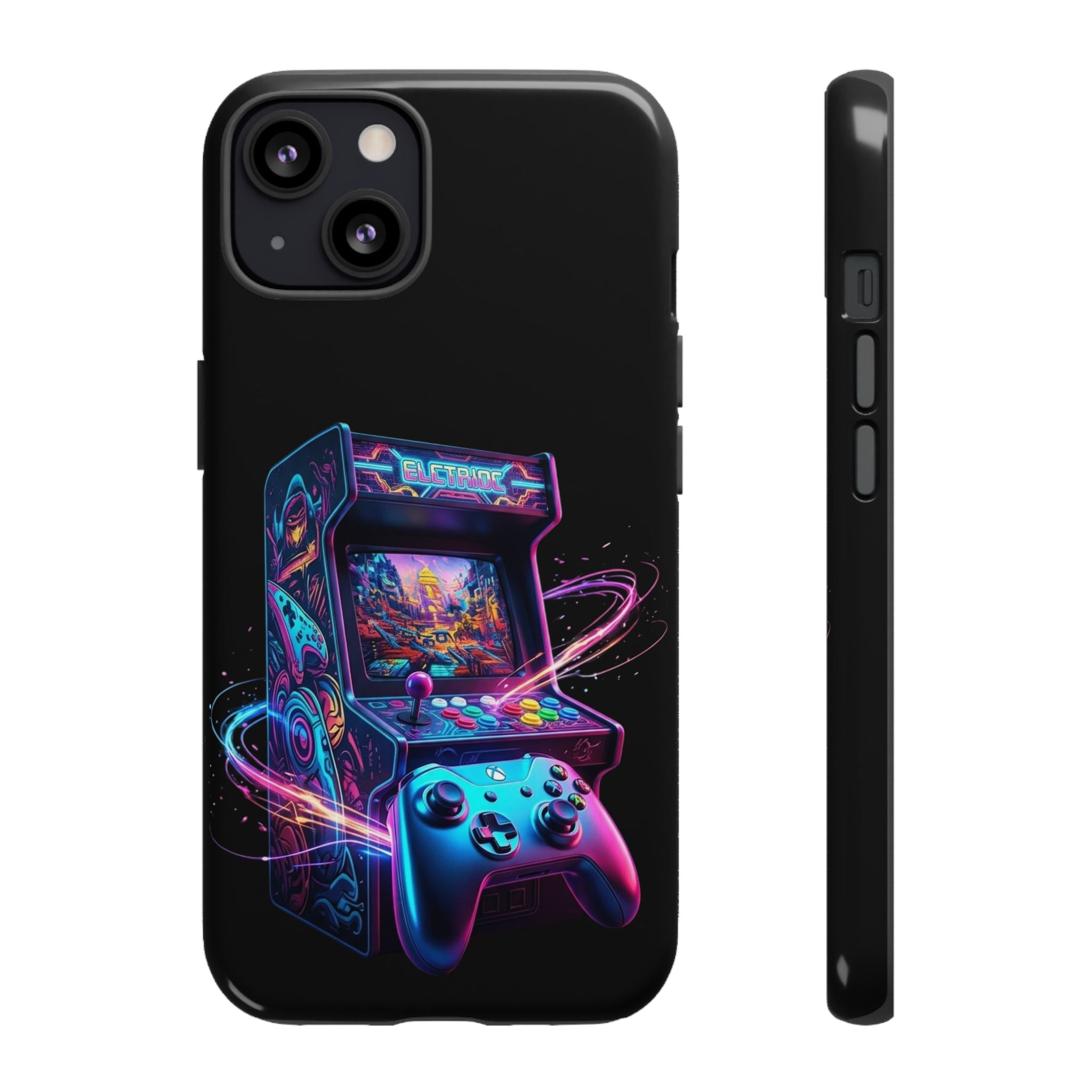 Retro Arcade Phone Case — Neon Gaming Controller Design