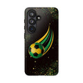 Soccer Comet Tough Phone Case – Green & Yellow Football Design