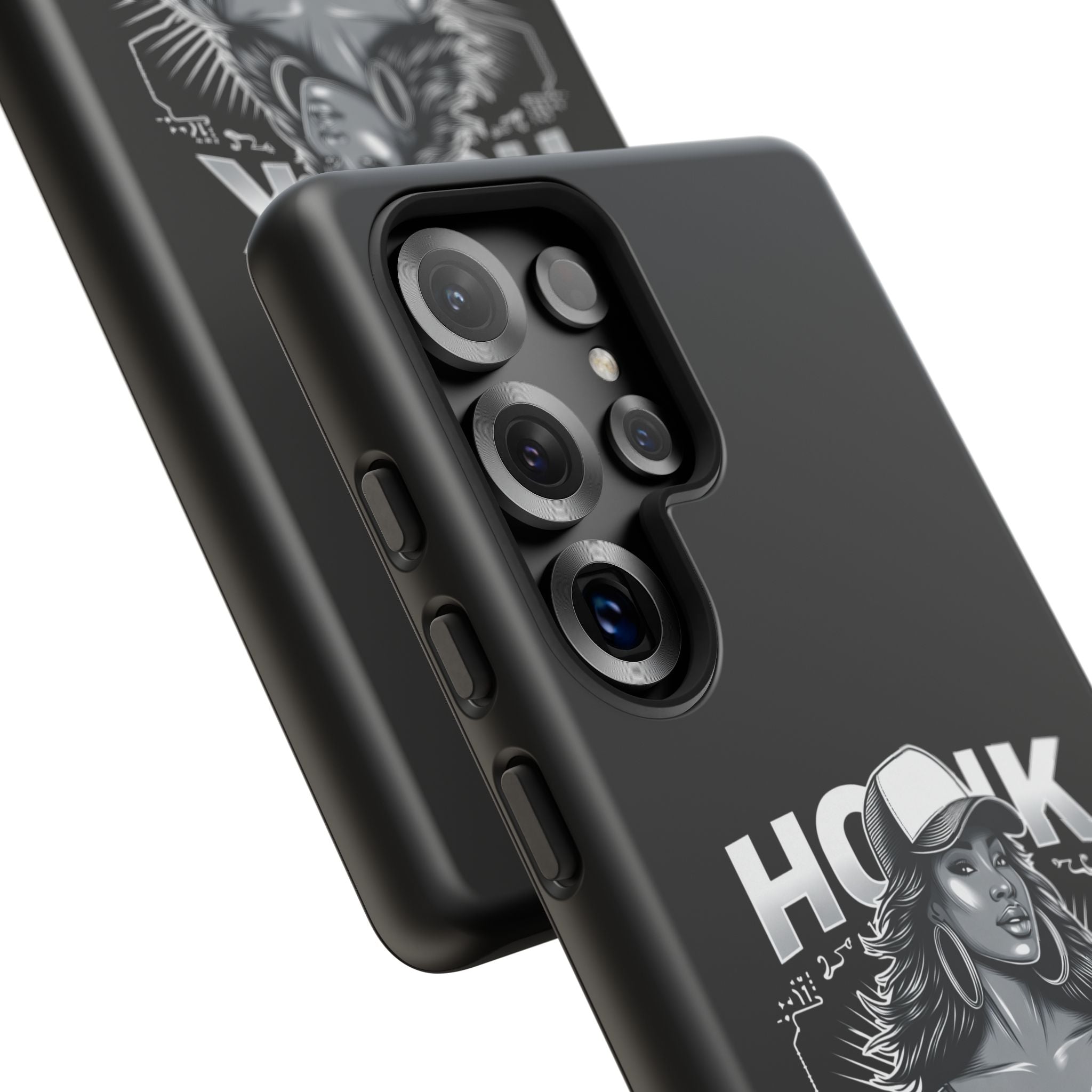Phone Case — 'Honk' Trucker Girl Retro Semi Truck Protective Case
