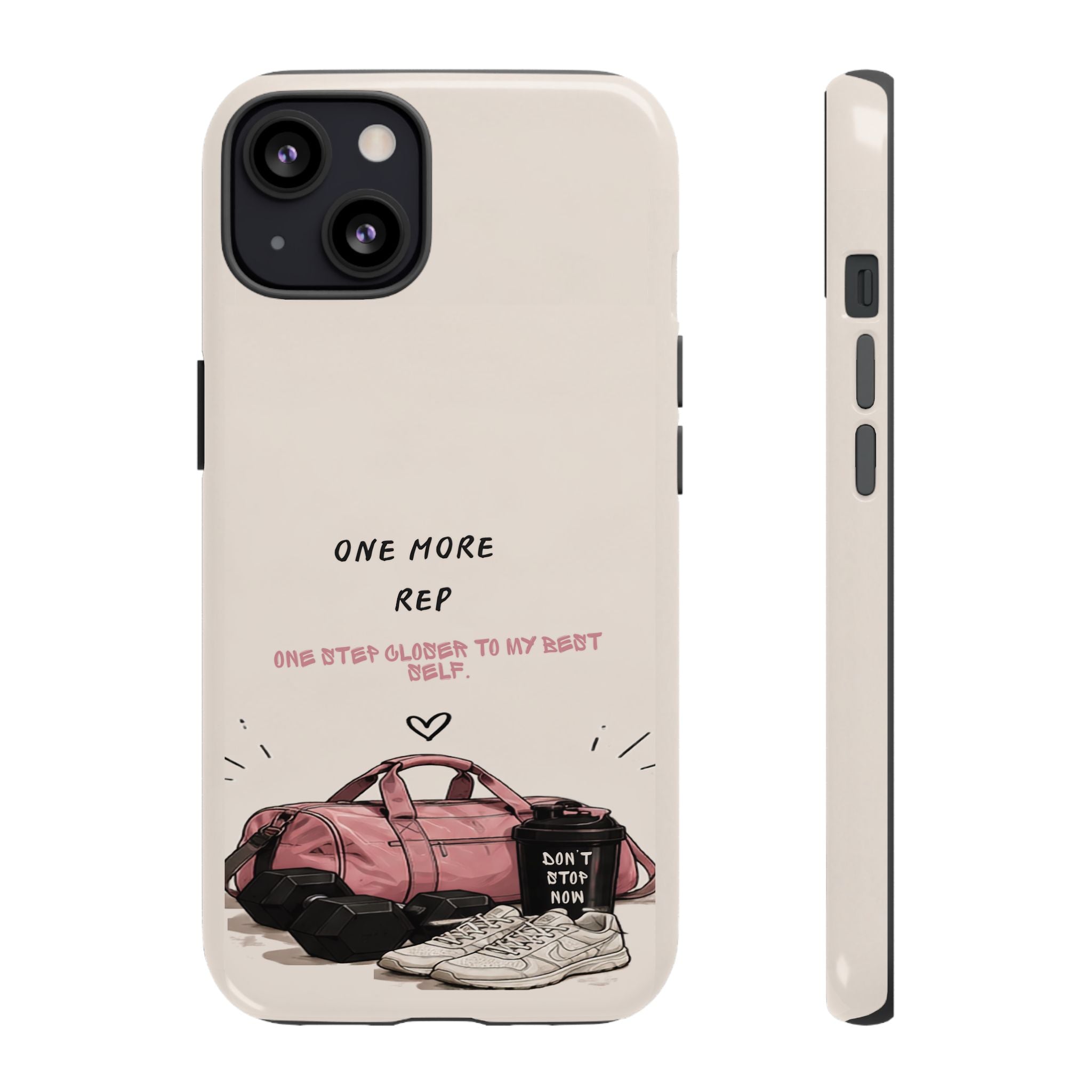 Gym Phone Case — "One More Rep" Workout Duffle & Sneakers Protective Case