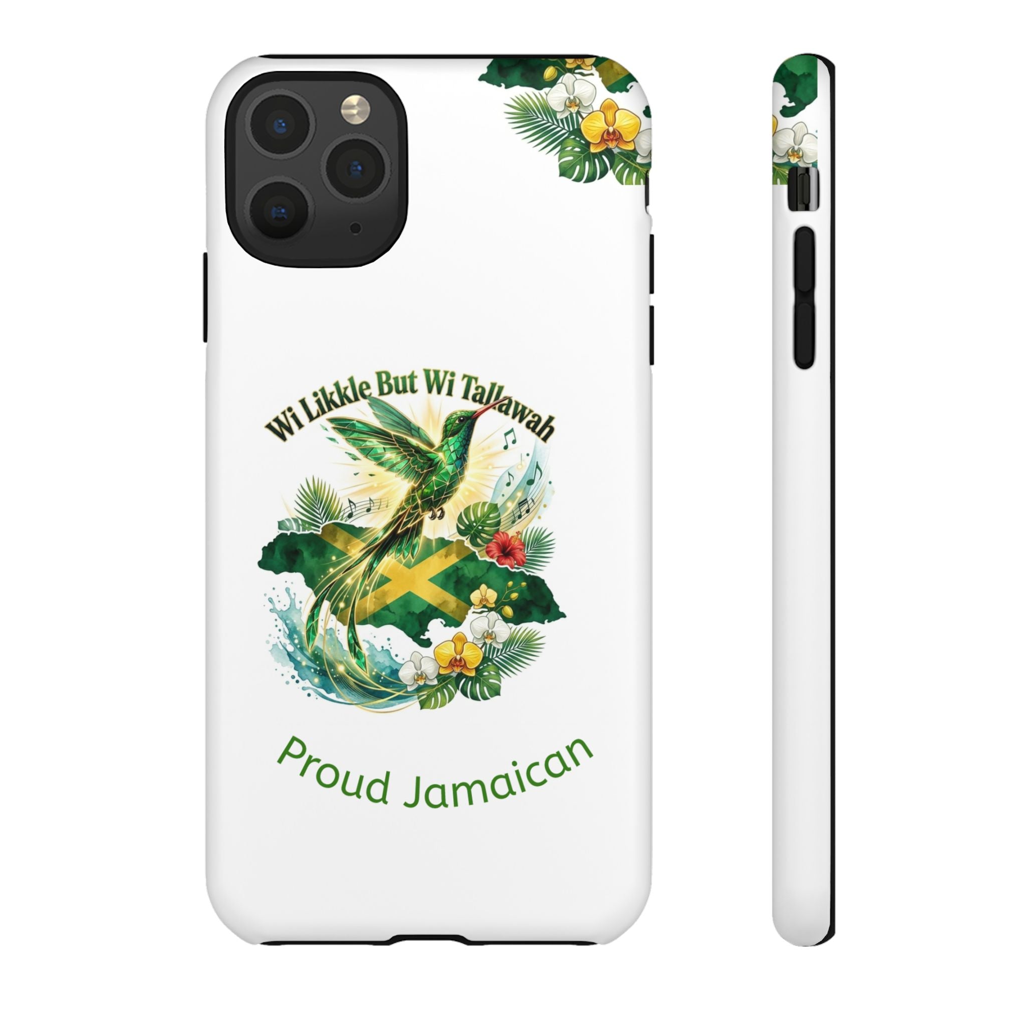 Jamaica Hummingbird Phone Case — “Wi Likkle But Wi Tallawah” Tropical Protective Cover