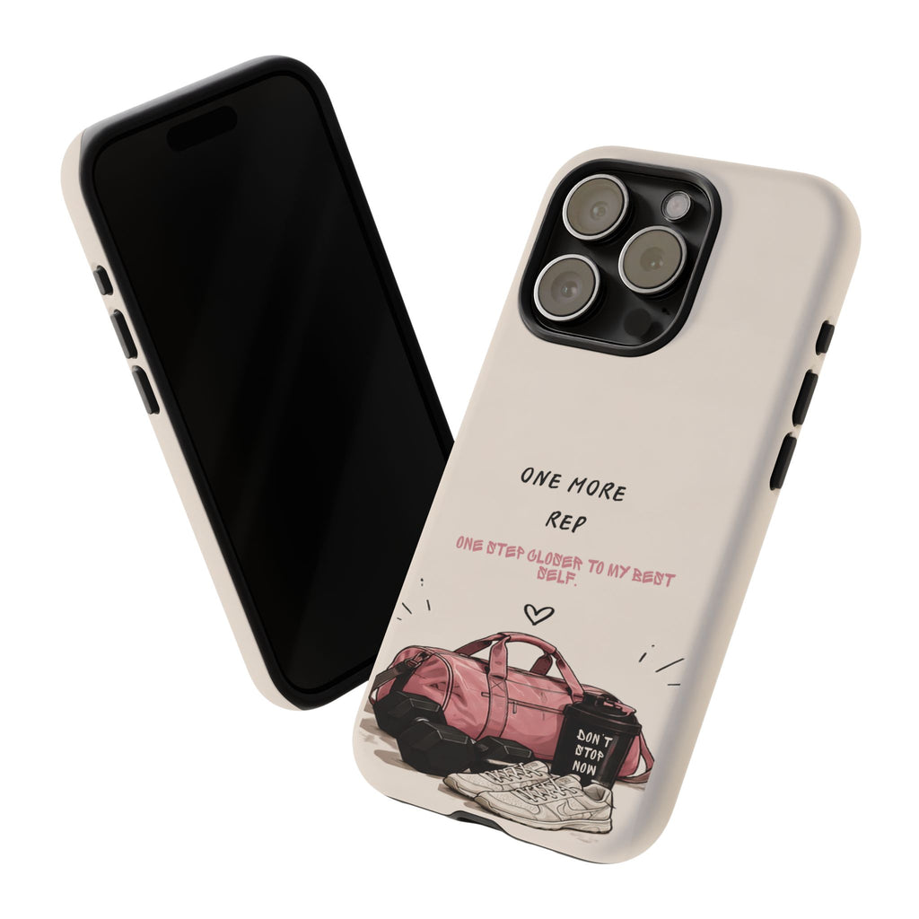 Gym Phone Case — "One More Rep" Workout Duffle & Sneakers Protective Case