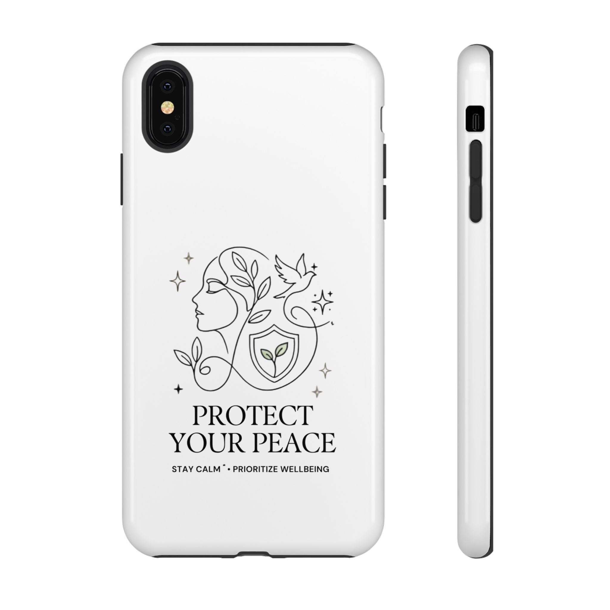 Protect Your Peace Phone Case – Minimalist Wellness iPhone Cover