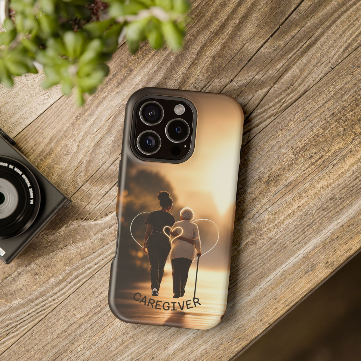 Caregiver Phone Case — Impact-Resistant Protective Case with Heart Design