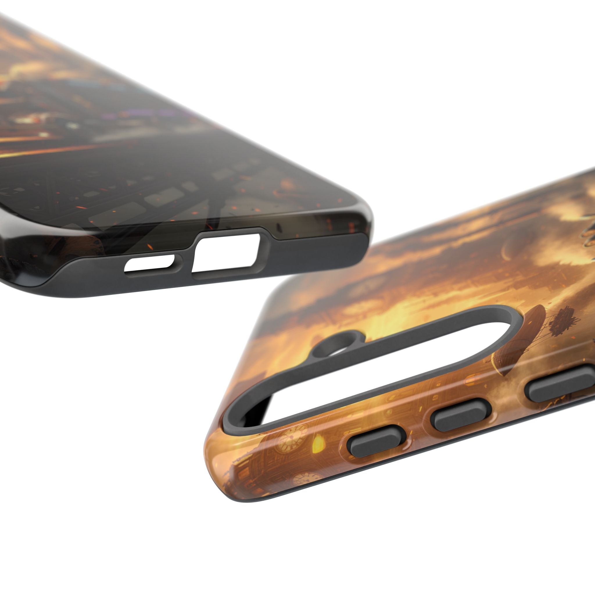 Steampunk Freightliner Phone Case — Rugged Trucking Cityscape iPhone Cover